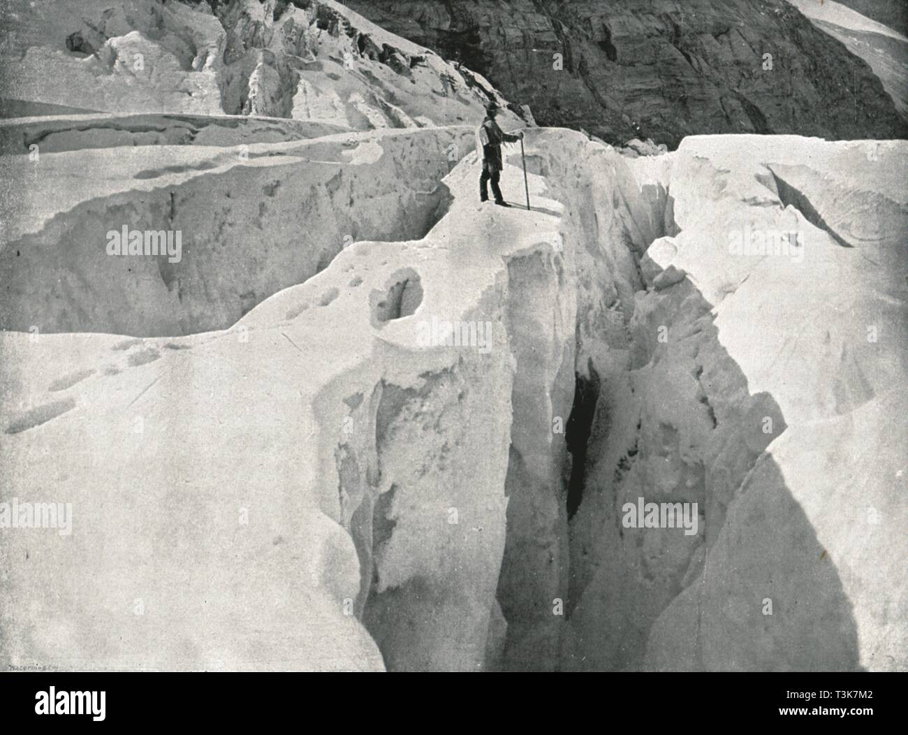 The Rockies: Asulkan Glacier, Hermit Range, Canada, 1895.  Creator: William Notman & Son. Stock Photo