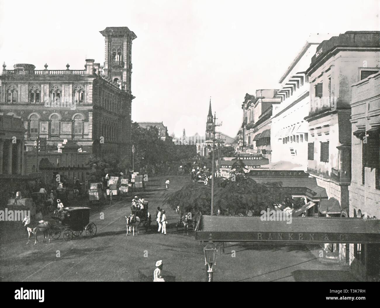 Court House Street, Calcutta, India, 1895. Creator: Unknown Stock ...