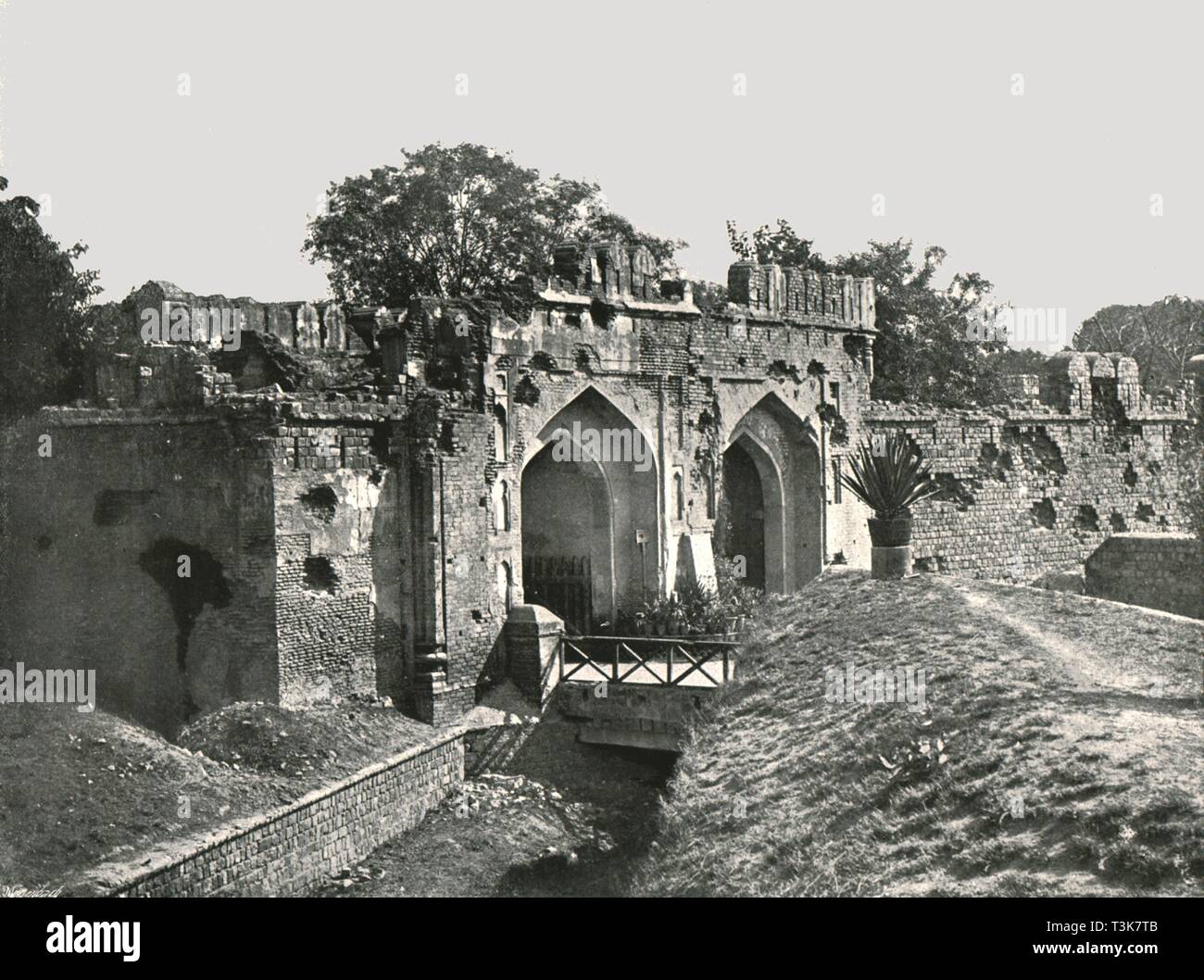The Kashmiri Gate, Delhi, India, 1895.  Creator: Unknown. Stock Photo