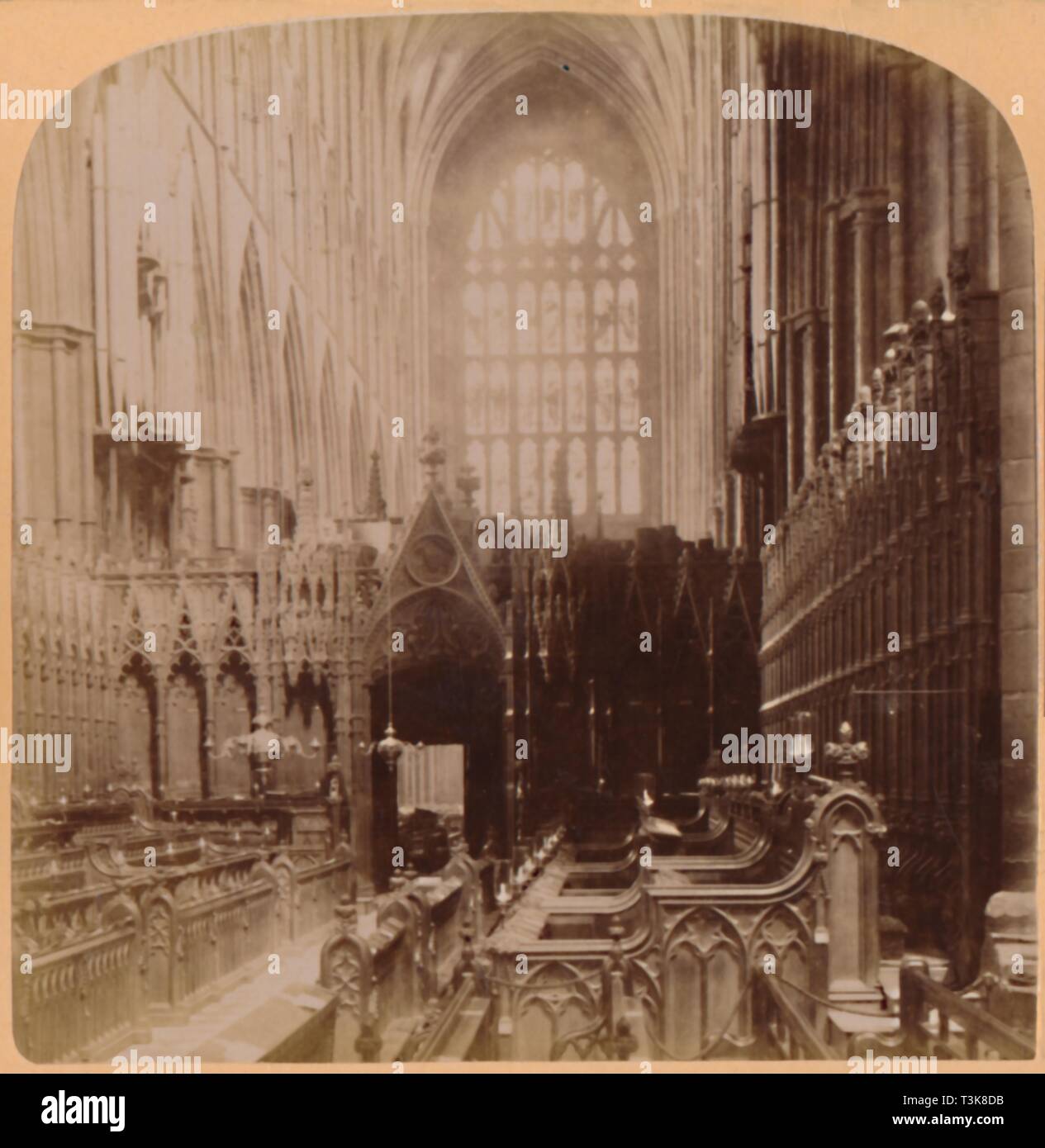 'Interior of Westminster Abbey, London, England', 1896. Creator: Underwood & Underwood. Stock Photo
