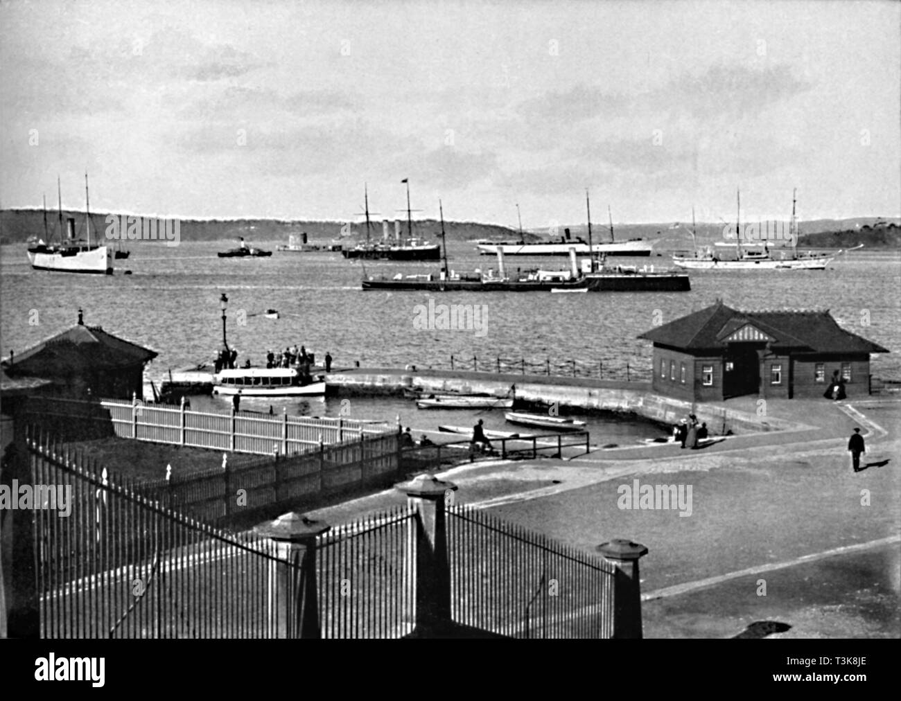 'Man o' War Stairs and Farm Cove, c1900. Creator Unknown Stock Photo