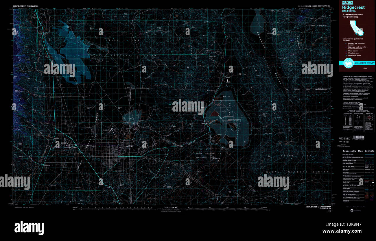Map of ridgecrest hi-res stock photography and images - Alamy