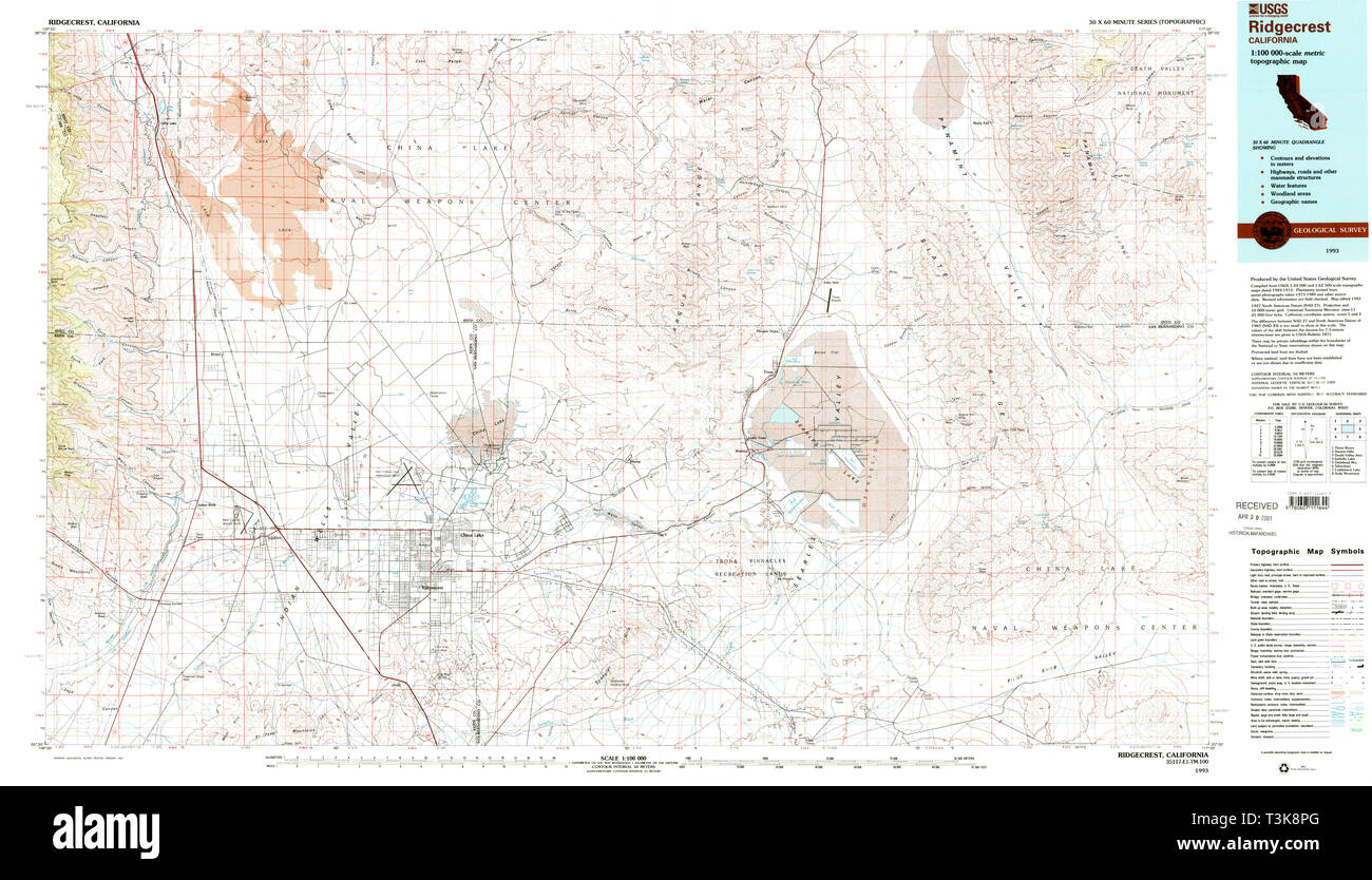 Map of ridgecrest california hi-res stock photography and images - Alamy