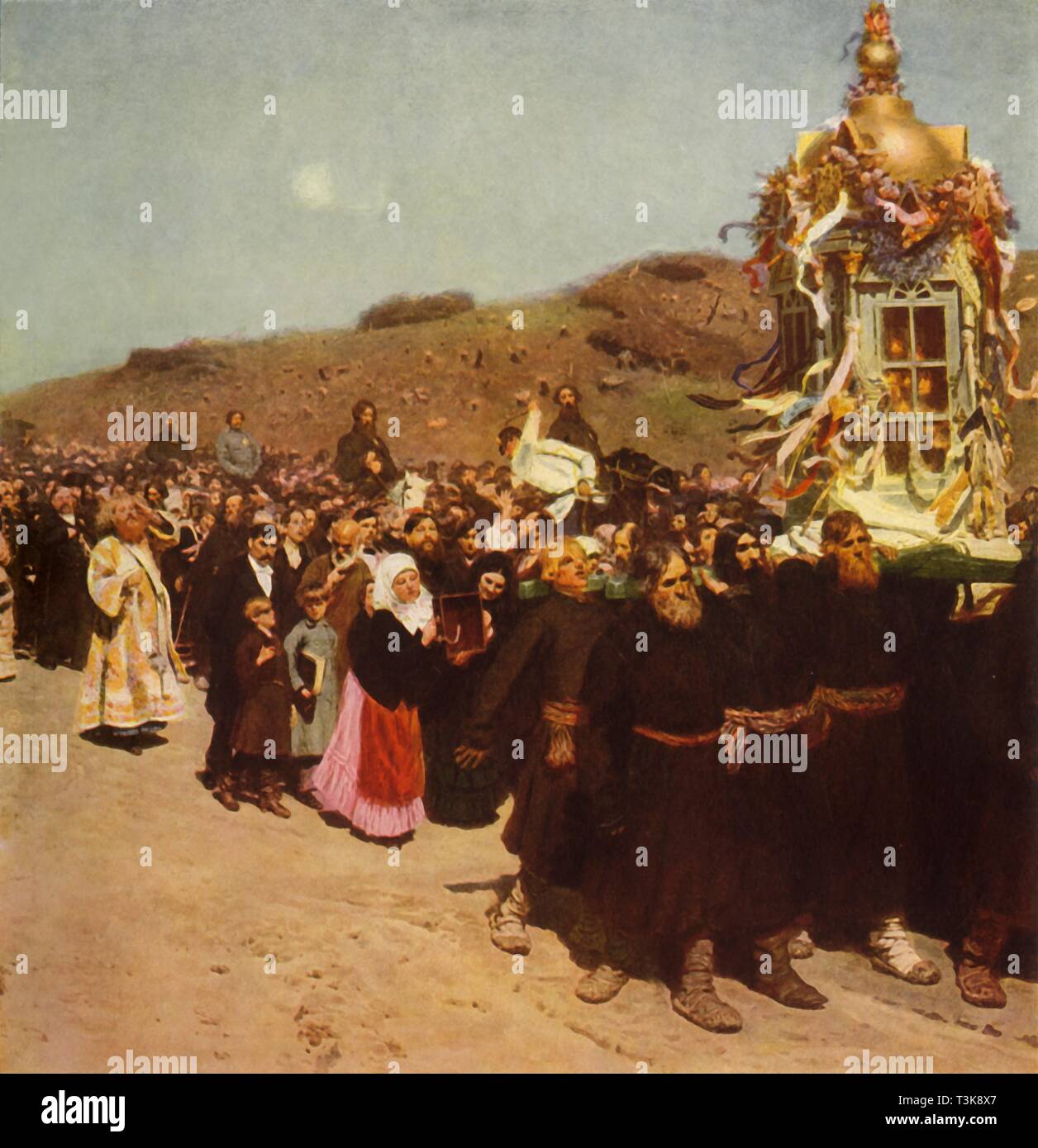 'Procession in the Kursk Gubernia', 1880-1883, (1965). Creator: Il'ya Repin. Stock Photo