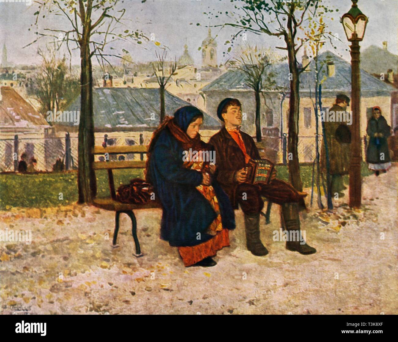 'On the Boulevard', 1886-1887, (1965). Creator: Vladimir Makovsky. Stock Photo