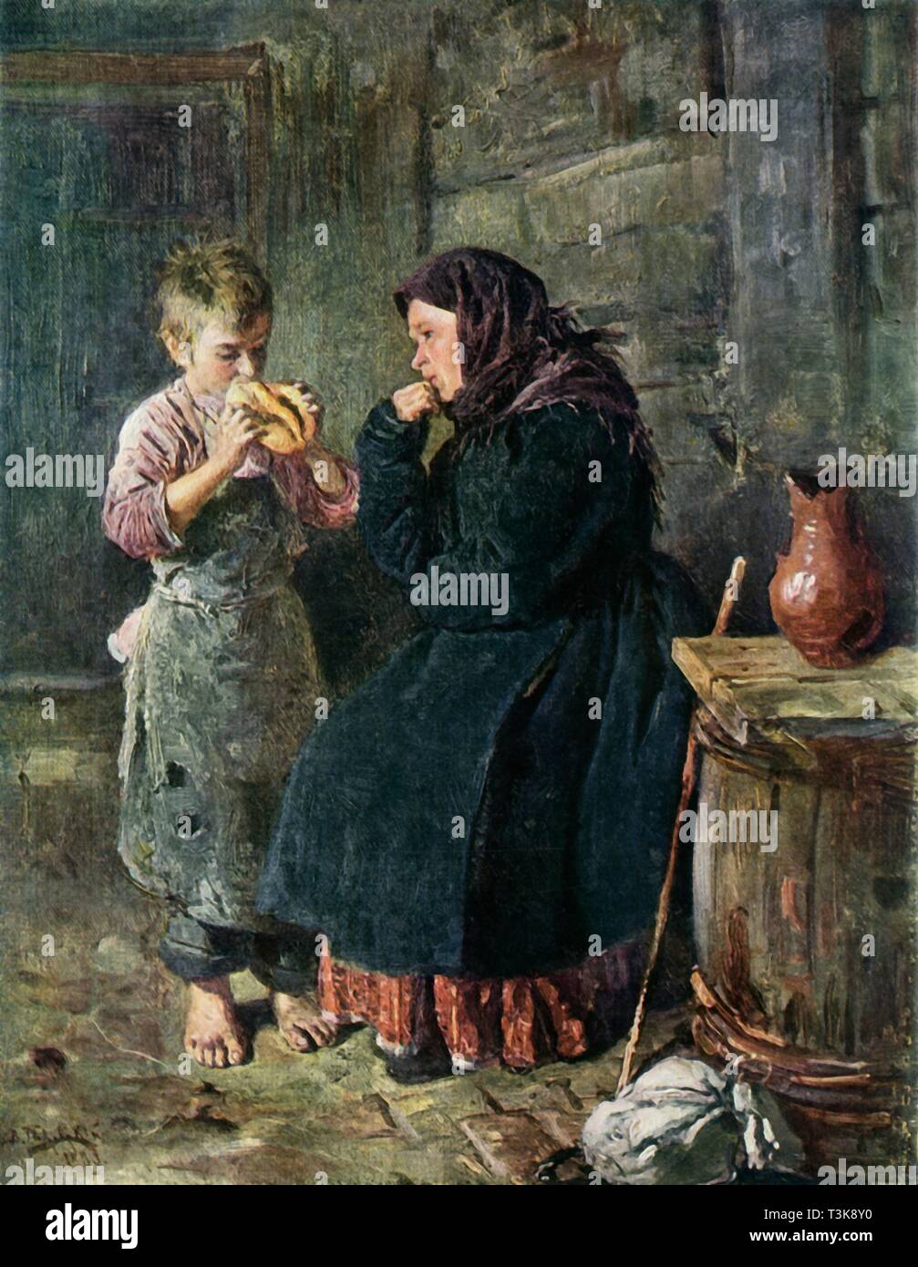 'The Meeting of Mother and Son', 1883, (1965). Creator: Vladimir Makovsky. Stock Photo