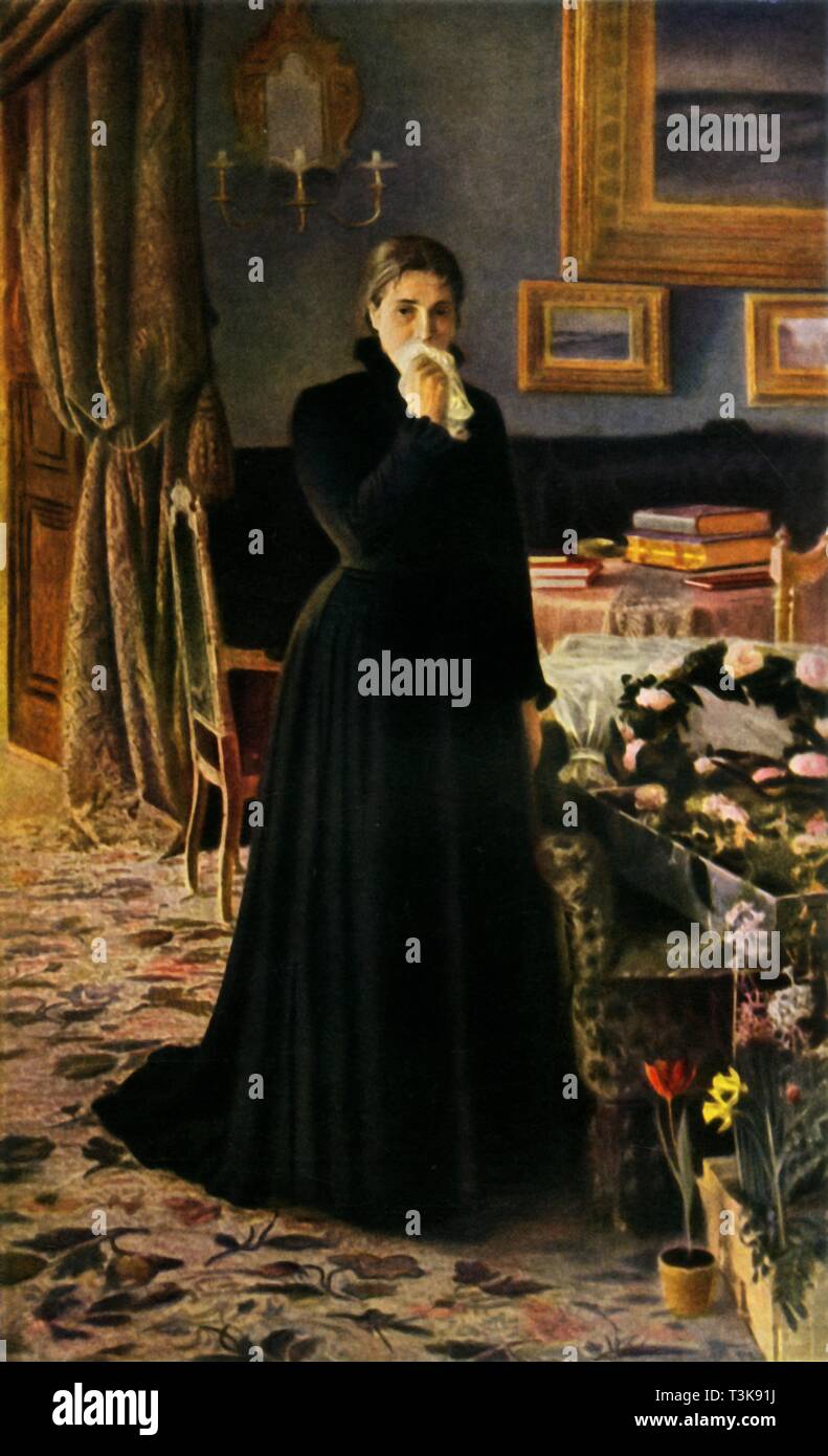 'Inconsolable Sorrow', 1884, (1965). Creator: Ivan Kramskoy Stock Photo ...
