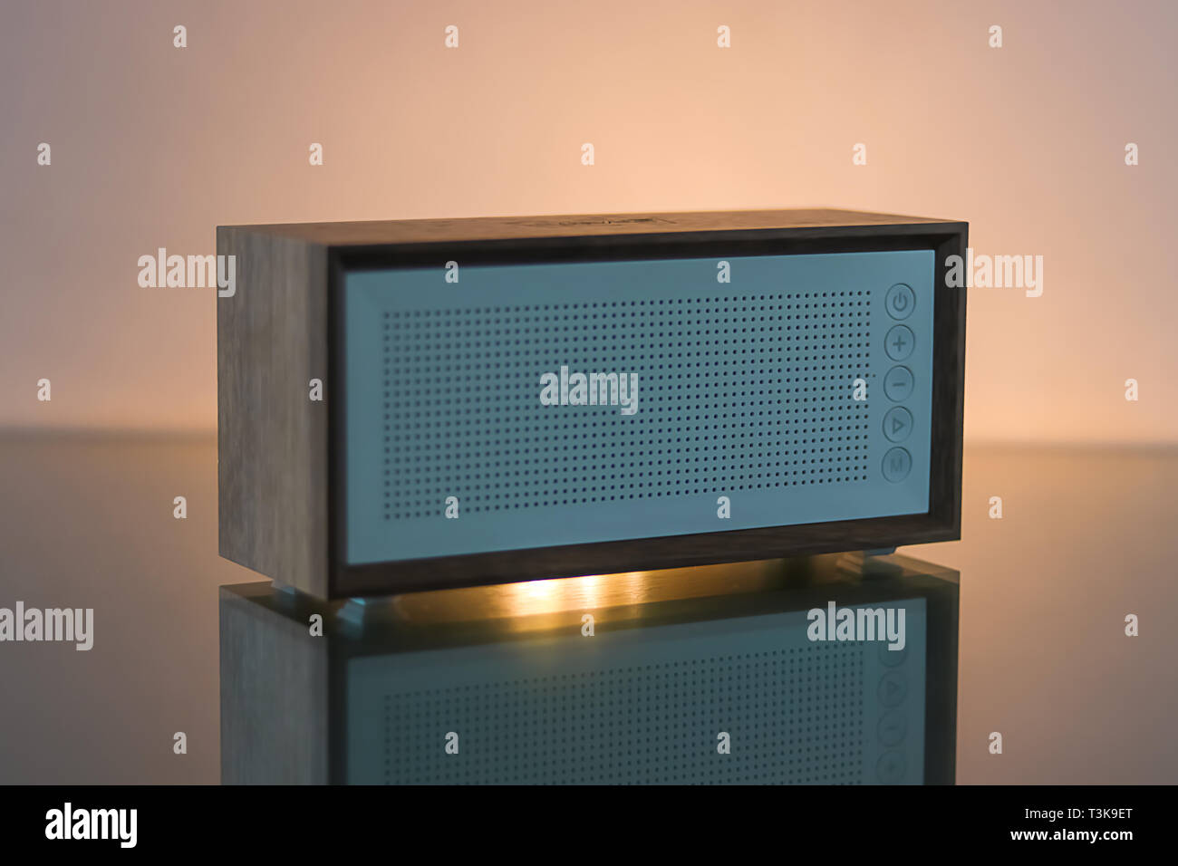 Studio shot of a Bluetooth speaker Stock Photo