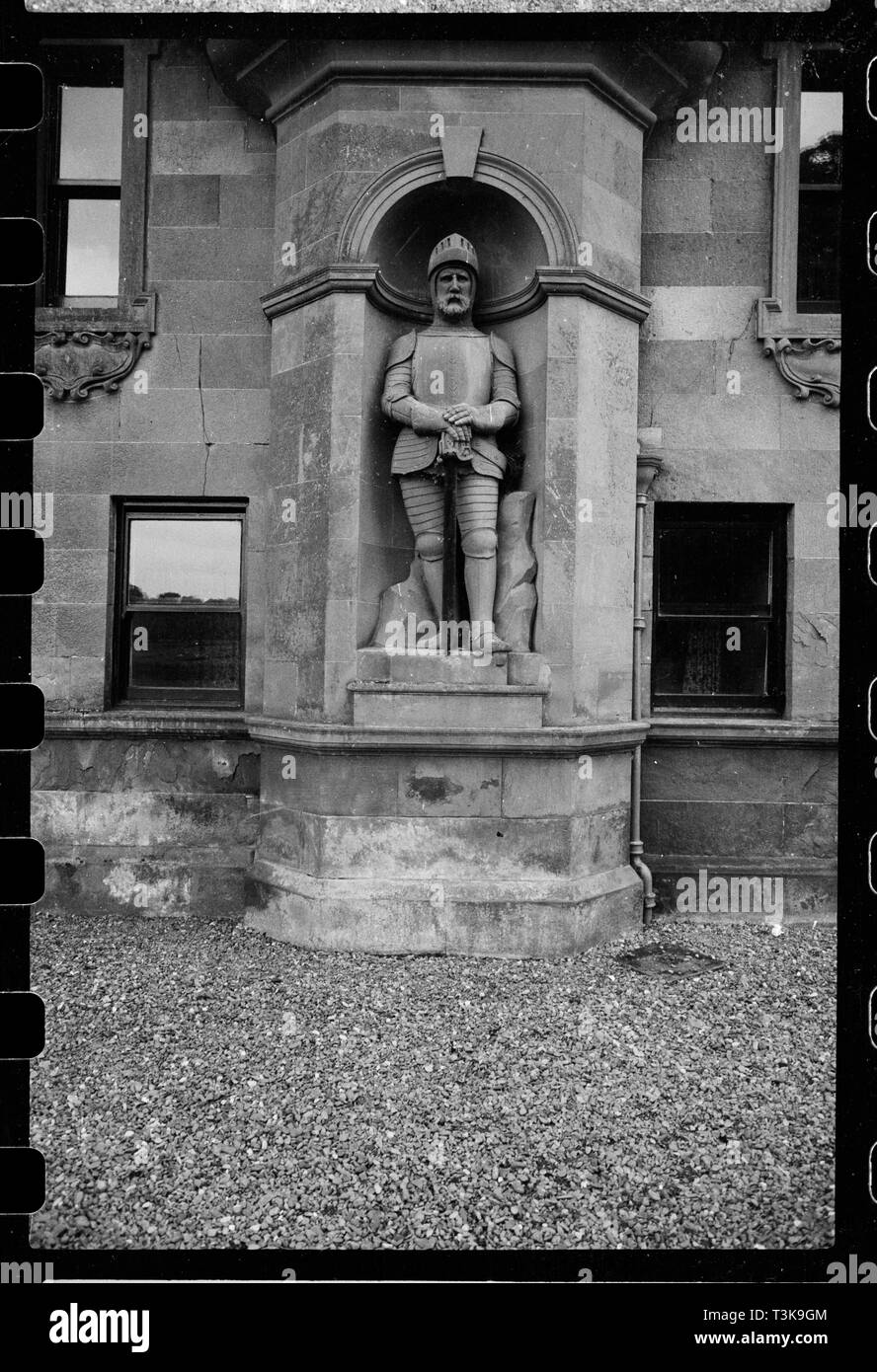 Statue of a knight, Netherby Hall, Arthuret, Cumbria, c1955-c1980. Creator: Ursula Clark. Stock Photo