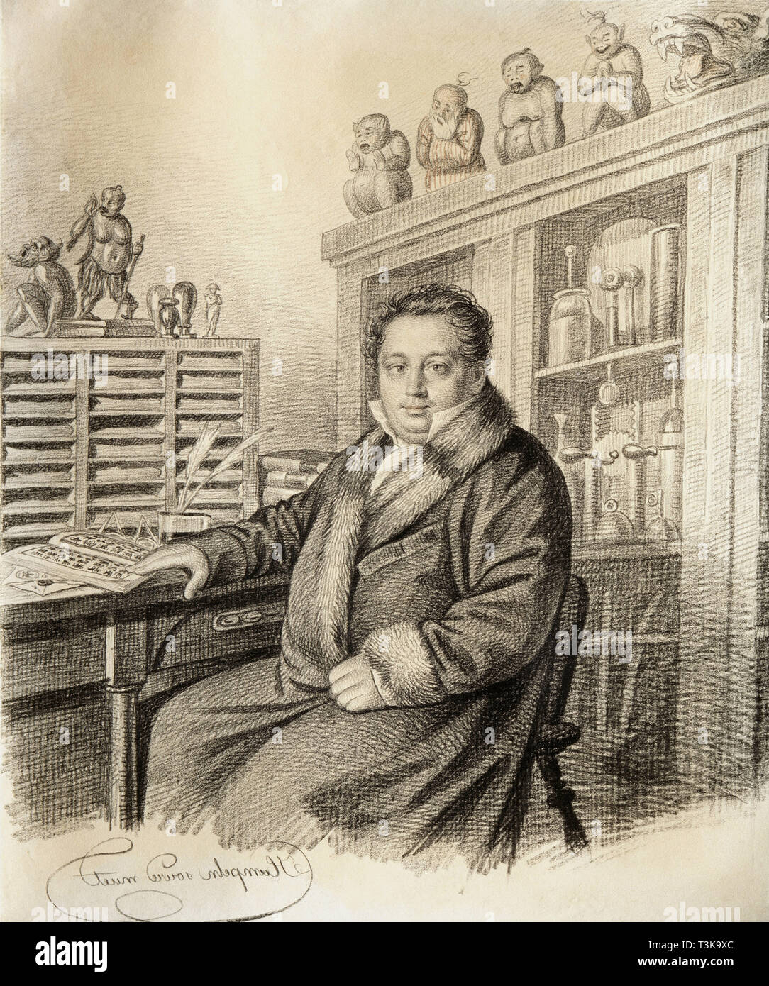 Portrait of Baron Paul Ludwig Schilling von Cannstatt (1786-1837), before 1822. Creator: Hampeln, Carl, von (1794-after 1880). Stock Photo