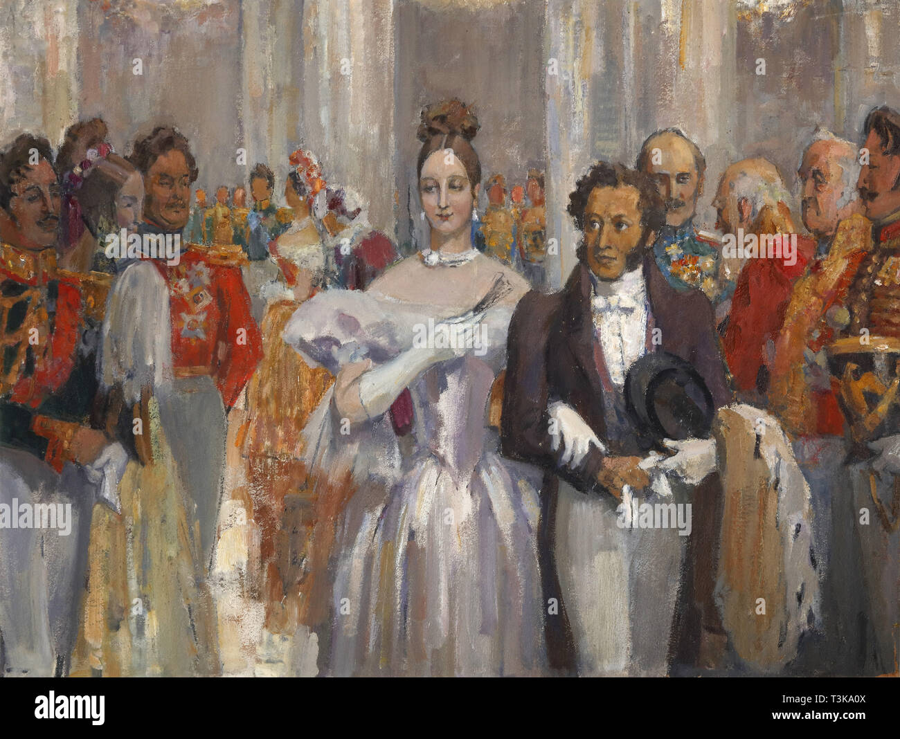 Alexander Pushkin With His Wife At The Ball Creator - 