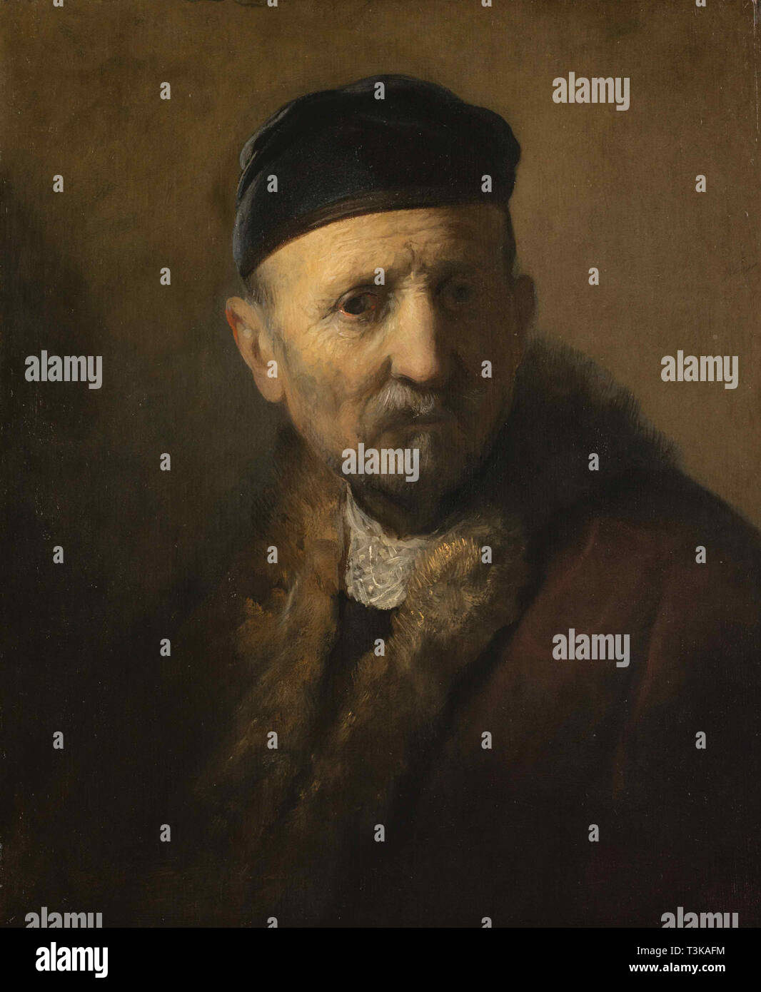 Tronie of an old man, c. 1630-1631. Creator: Rembrandt van Rhijn (1606-1669). Stock Photo