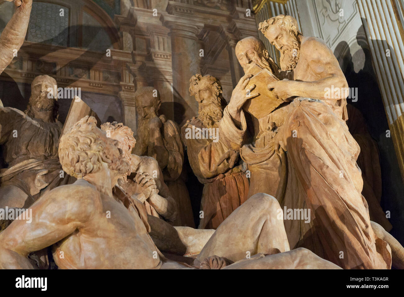 Transit of the Madonna, by Alfonso Lombardi, Santa Maria della Vita, Bologna Stock Photo