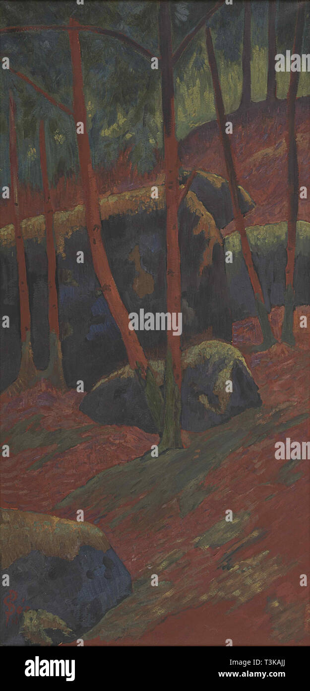 Le Rois Rouge Le Bois rouge, c. 1895. Creator: Sérusier, Paul (1864-1927 Stock Photo ...