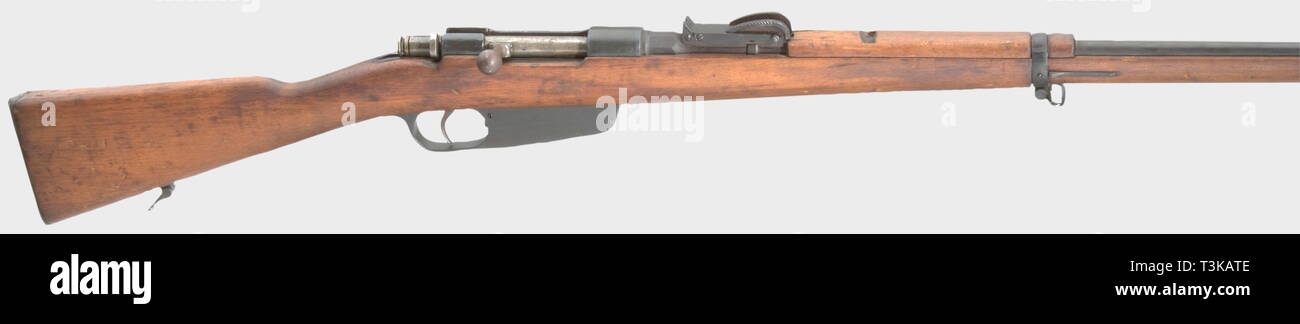 SERVICE WEAPONS, ITALY, rifle Carcano model 1891, calibre 6,5 x 52, number OS5458, Additional-Rights-Clearance-Info-Not-Available Stock Photo