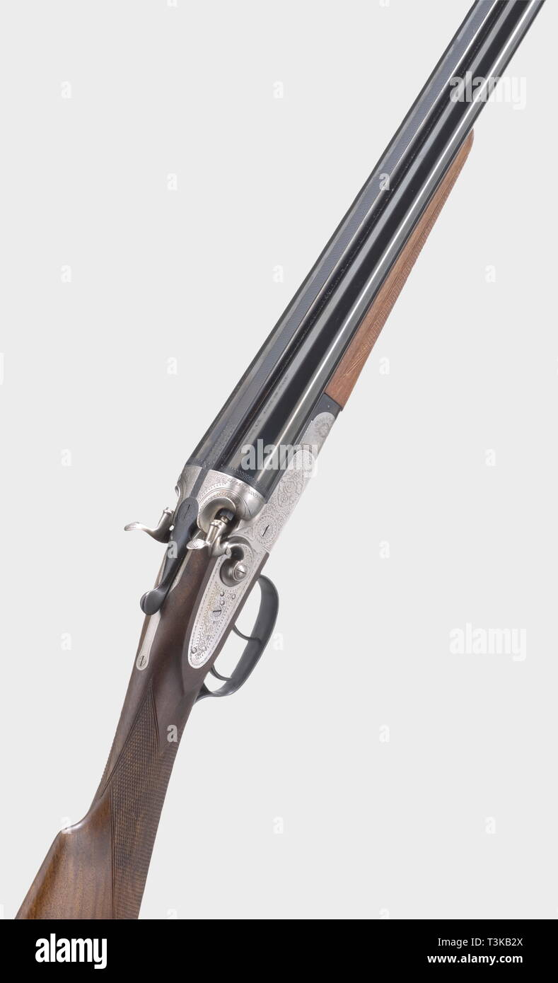 Civil long arms, modern systems, double-barrelled shotgun Bernardelli, calibre 12/70, number 69561, Additional-Rights-Clearance-Info-Not-Available Stock Photo
