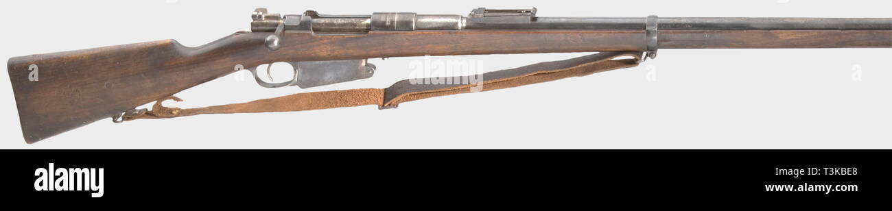 SERVICE WEAPONS, BELGIUM, rifle model 1889, FN, calibre 7,65 x 53, number S3672, Additional-Rights-Clearance-Info-Not-Available Stock Photo