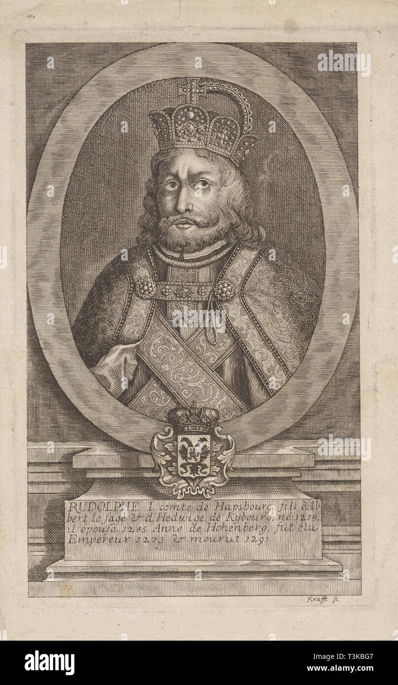 Rudolf I of Habsburg (1218-1291), King of the Romans. Creator: Krafft, Jan Lauwryn (1694-1768). Stock Photo