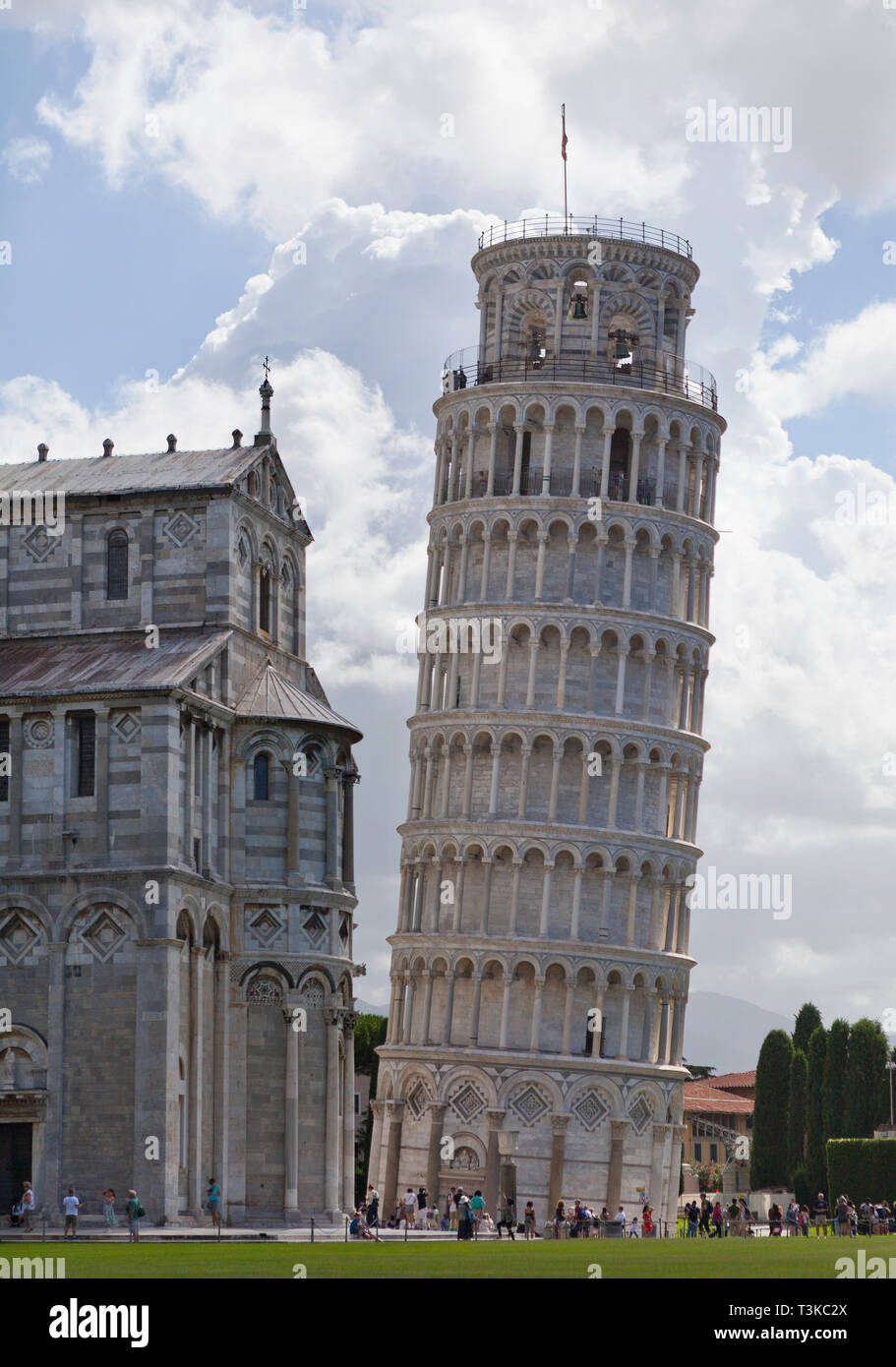 Cathedral and Leaning Tower of Pisa Stock Photo