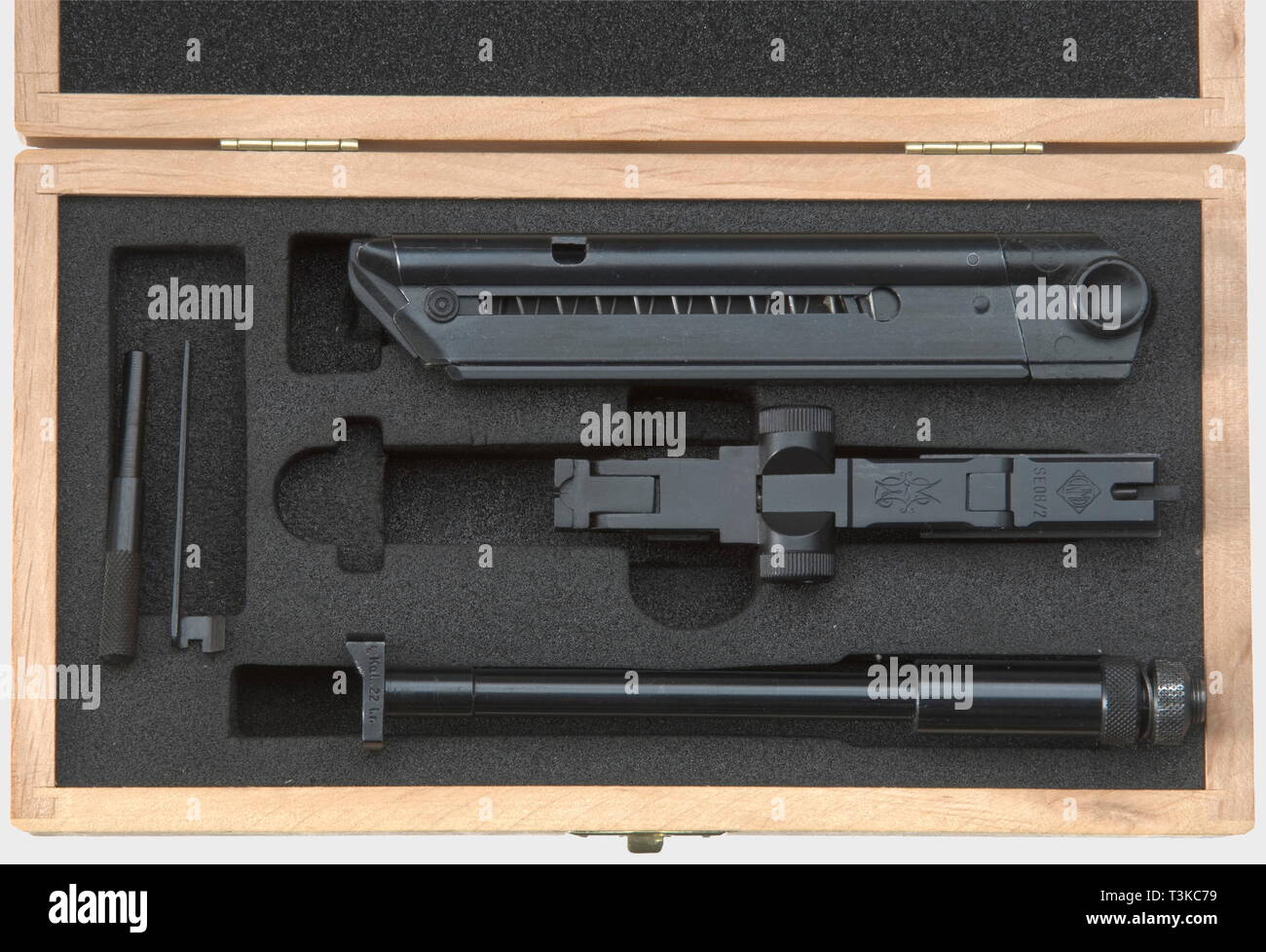 Small arms, pistols, Erma chanching system SE/08 for pistol 08, caliber .22, with box, Additional-Rights-Clearance-Info-Not-Available Stock Photo