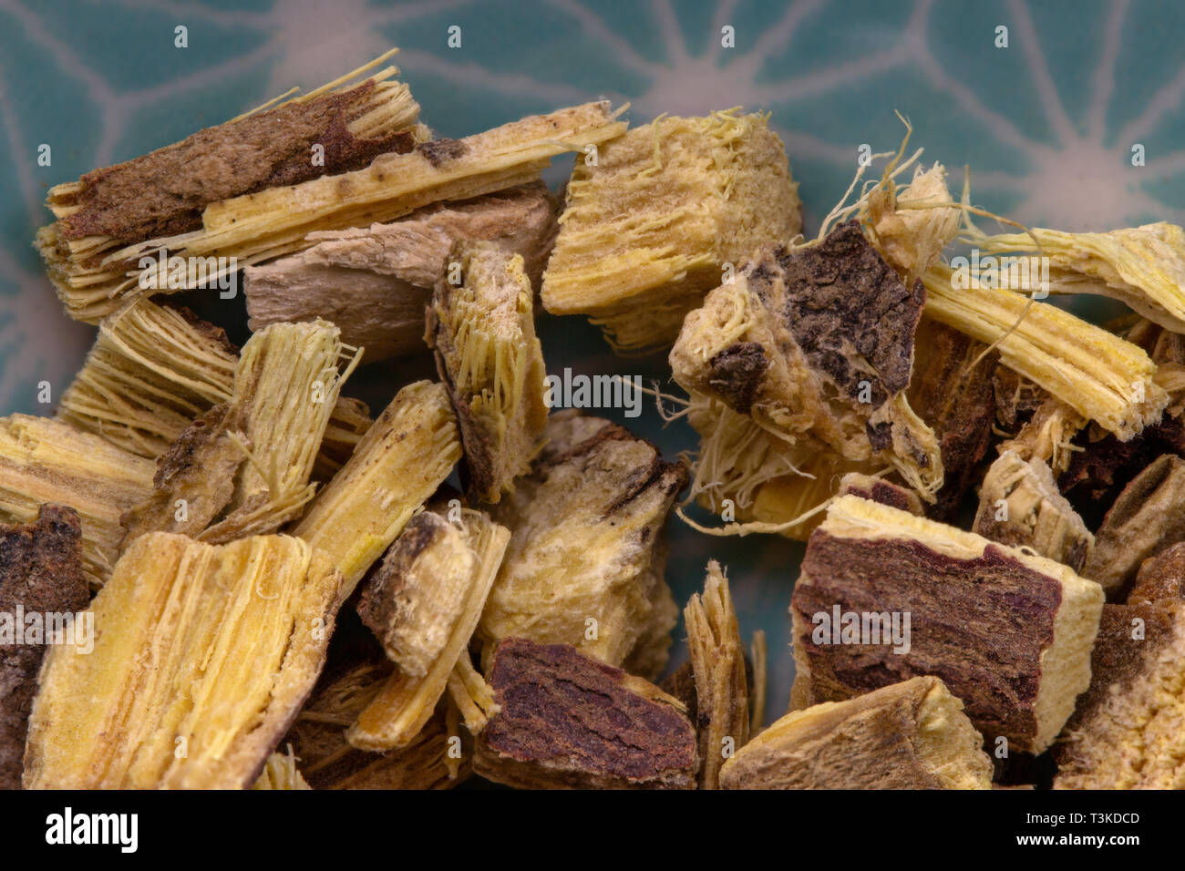 licorice root detail, healthy herbs naturopathy Stock Photo