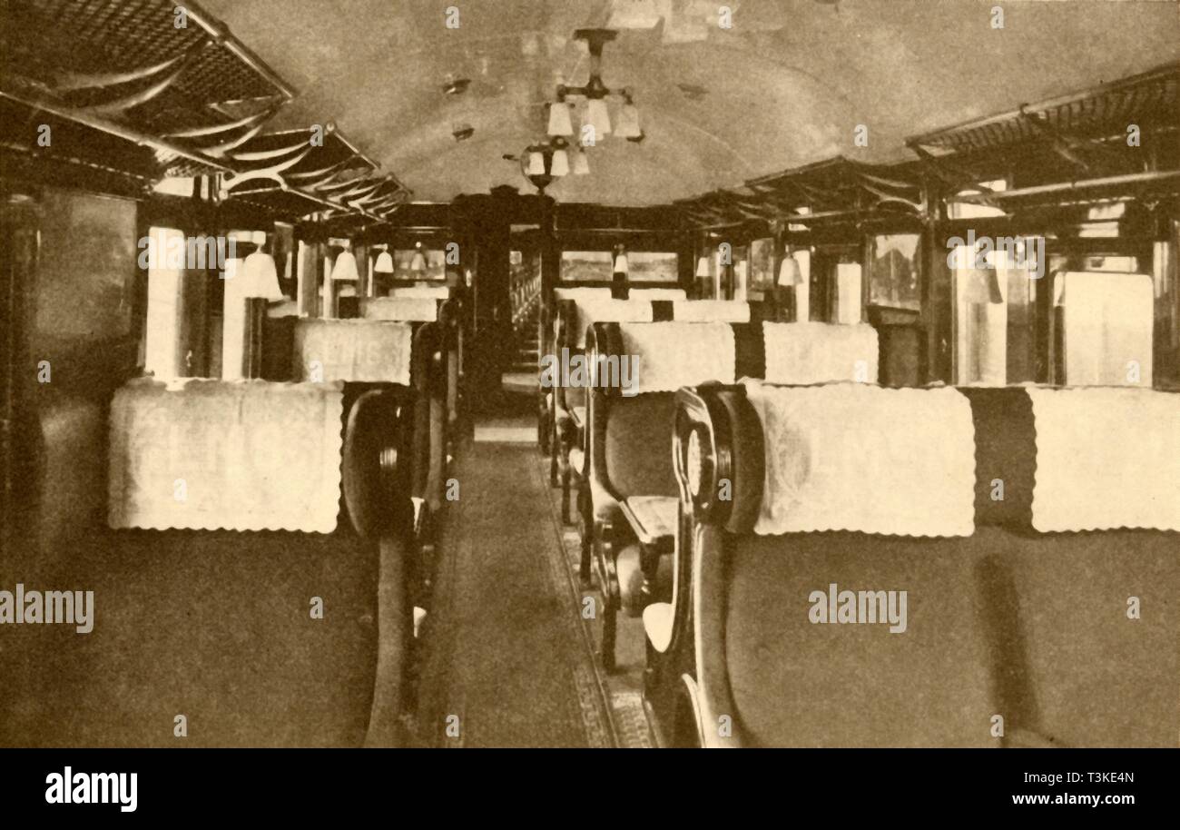 'Dining-Car, London Midland and Scottish Railway', 1930. Creator: Unknown. Stock Photo