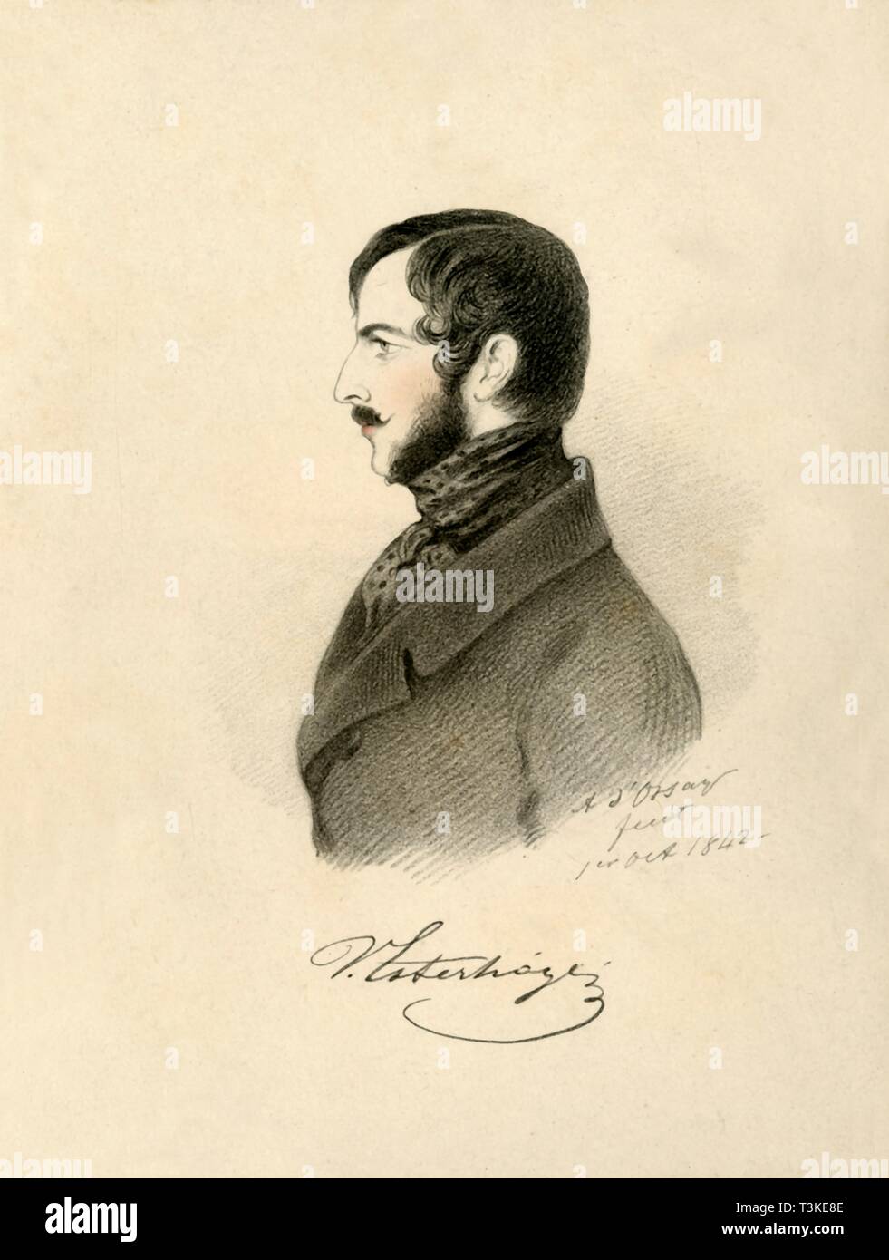 'Count Valentin Esterházy', 1842. Creator: Alfred d'Orsay. Stock Photo