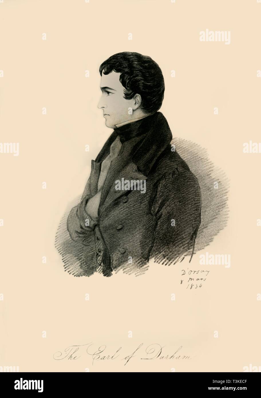 'The Earl of Durham', 1834. Creator: Richard James Lane. Stock Photo