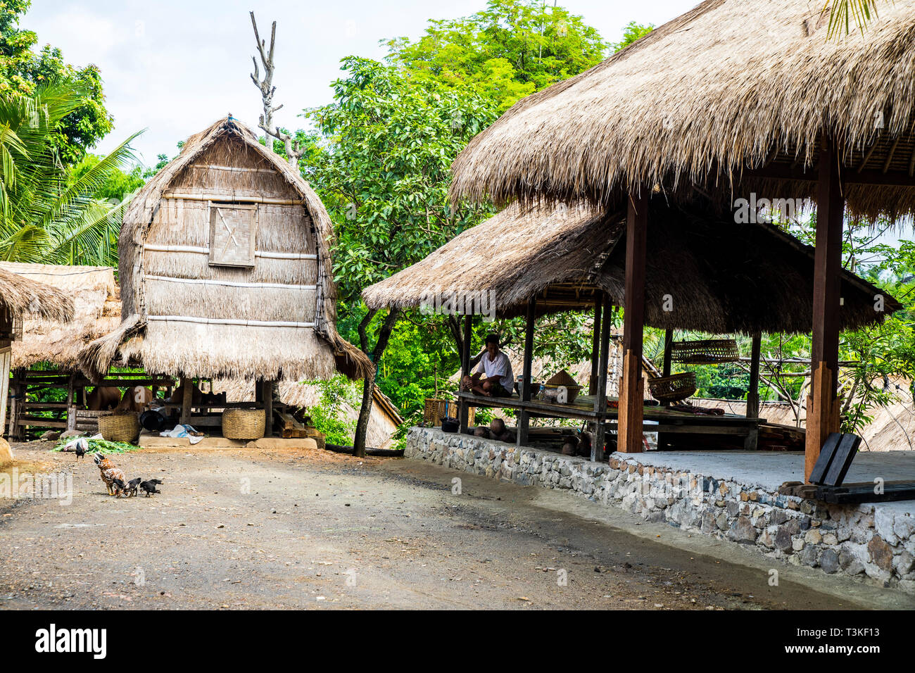 The Sasak Village Ende in Lombok, Indonesia, Asia Stock Photo