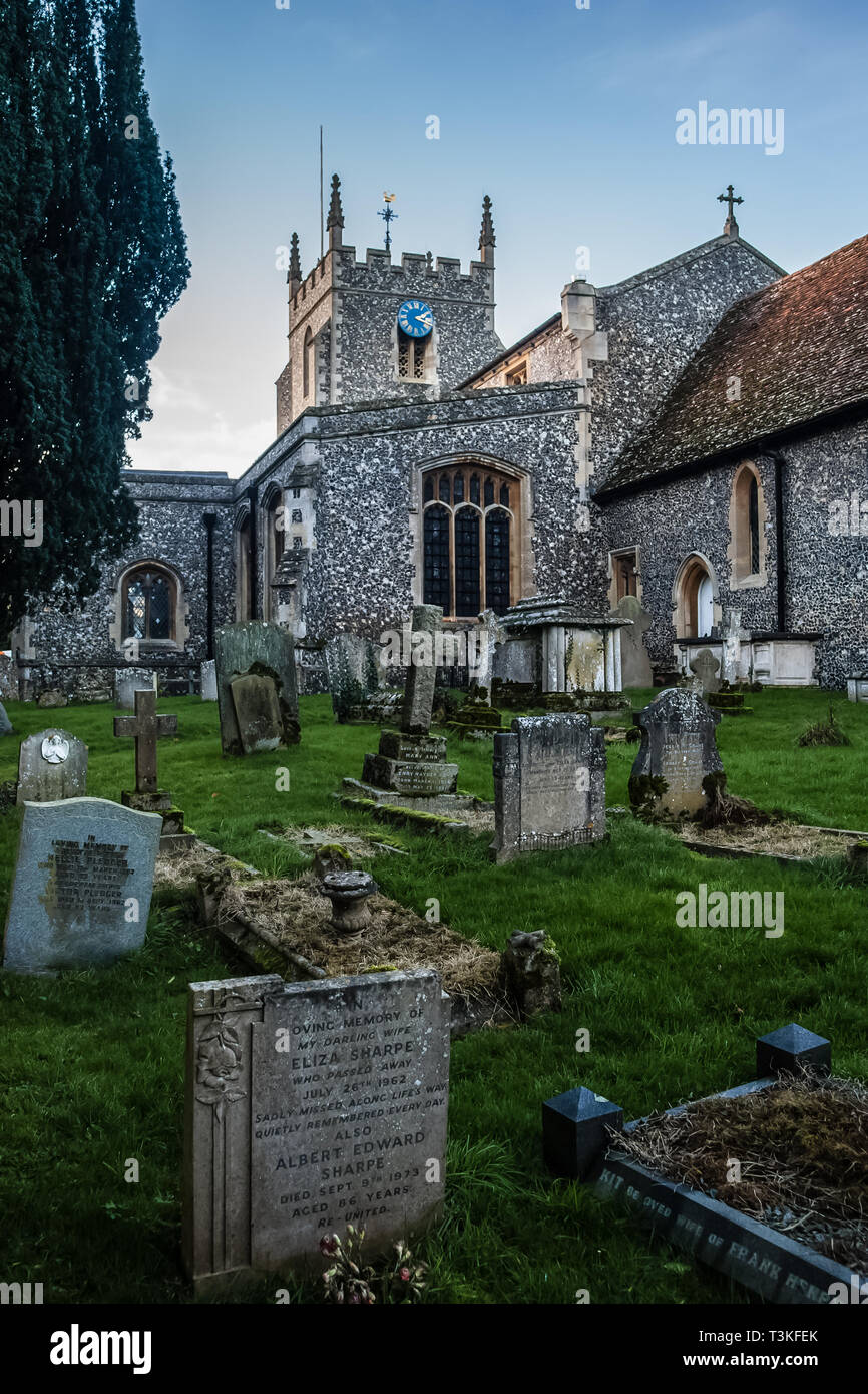 Barkway village church, Hertfordshire Stock Photo