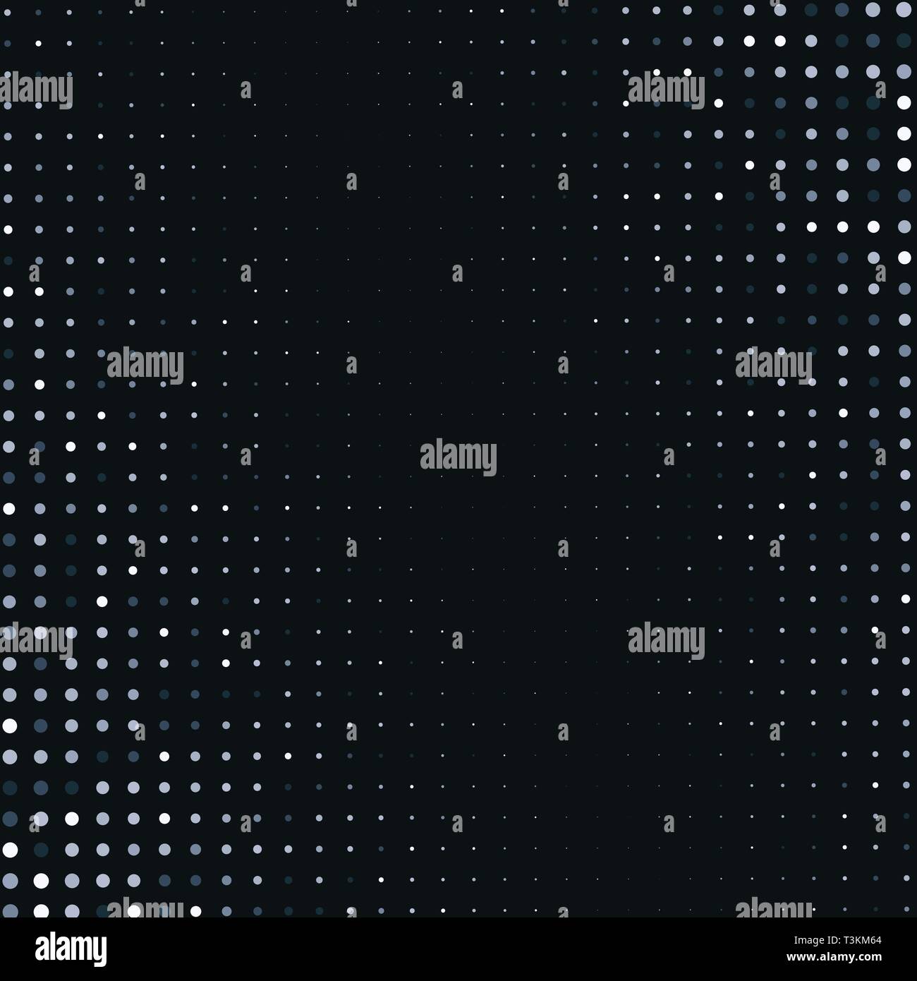 Vector abstract silver halftone pattern on black background Stock ...
