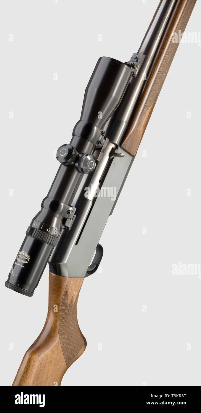 LONG ARMS, MODERN HUNTING WEAPONS, hunting rifle with scope, Editorial-Use-Only Stock Photo