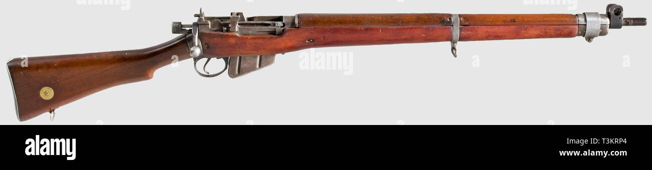 service weapons, Great Britain, rifles, Lee-Enfield No. 4 Mk 2, calibre.303 British, Royal Small Arms Factory, 1944, Editorial-Use-Only Stock Photo