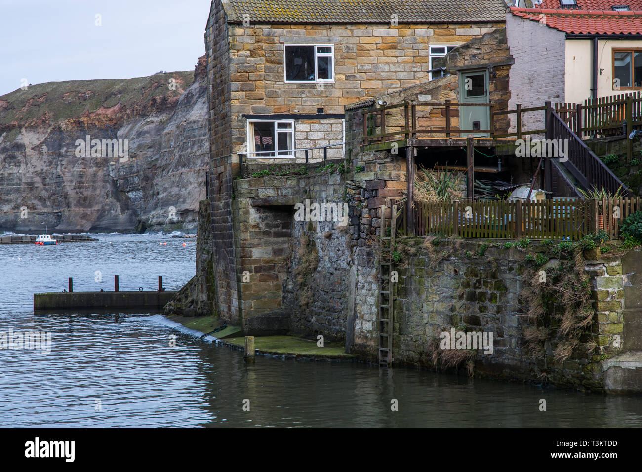 A harbour side cottage in Staithes, a traditional fishing village and
