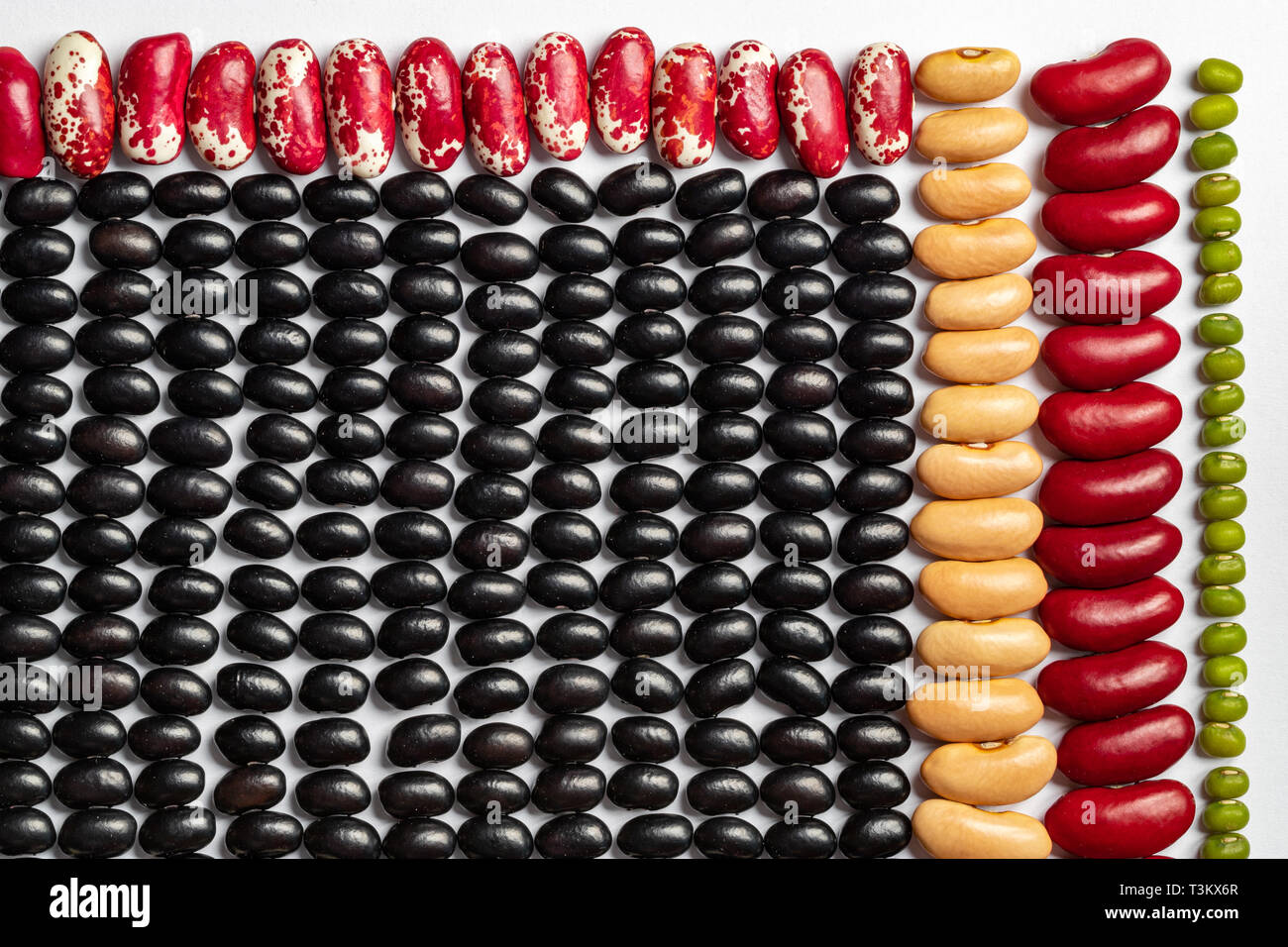 Geometric bean pattern. Multicolored Legumes Textures: kidney beans ...