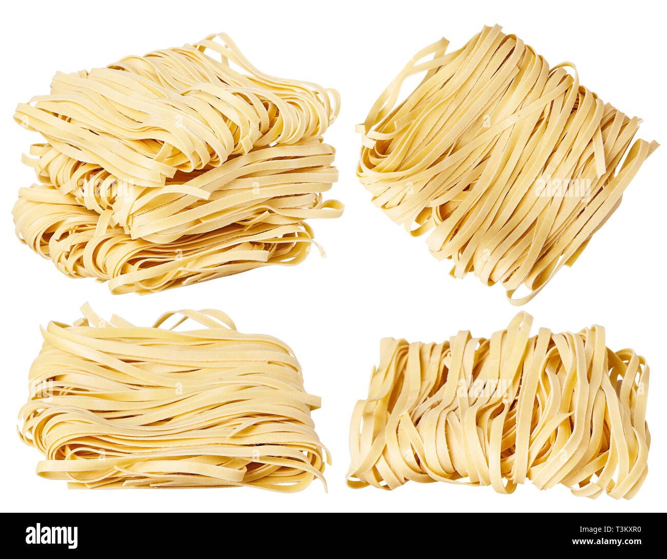 Dry thick rolled noodles square shape. Capelli d'angelo, Angel's hair
