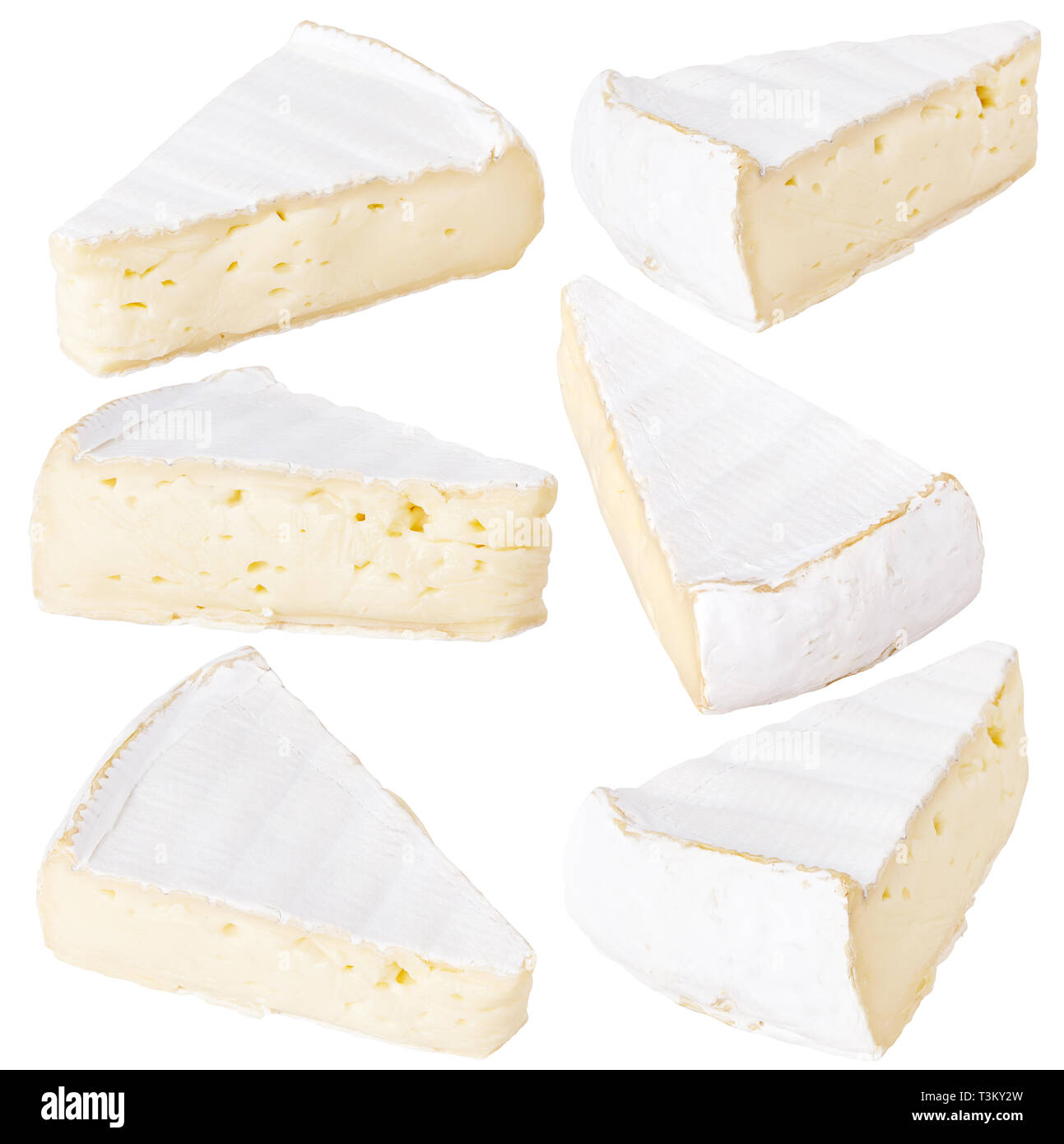 Brie Cheese (Camembert cheese) Isolated On White Stock Photo Alamy