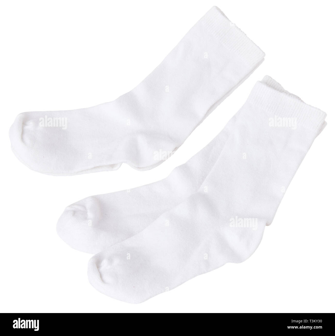 White socks isolated on white background Stock Photo Alamy