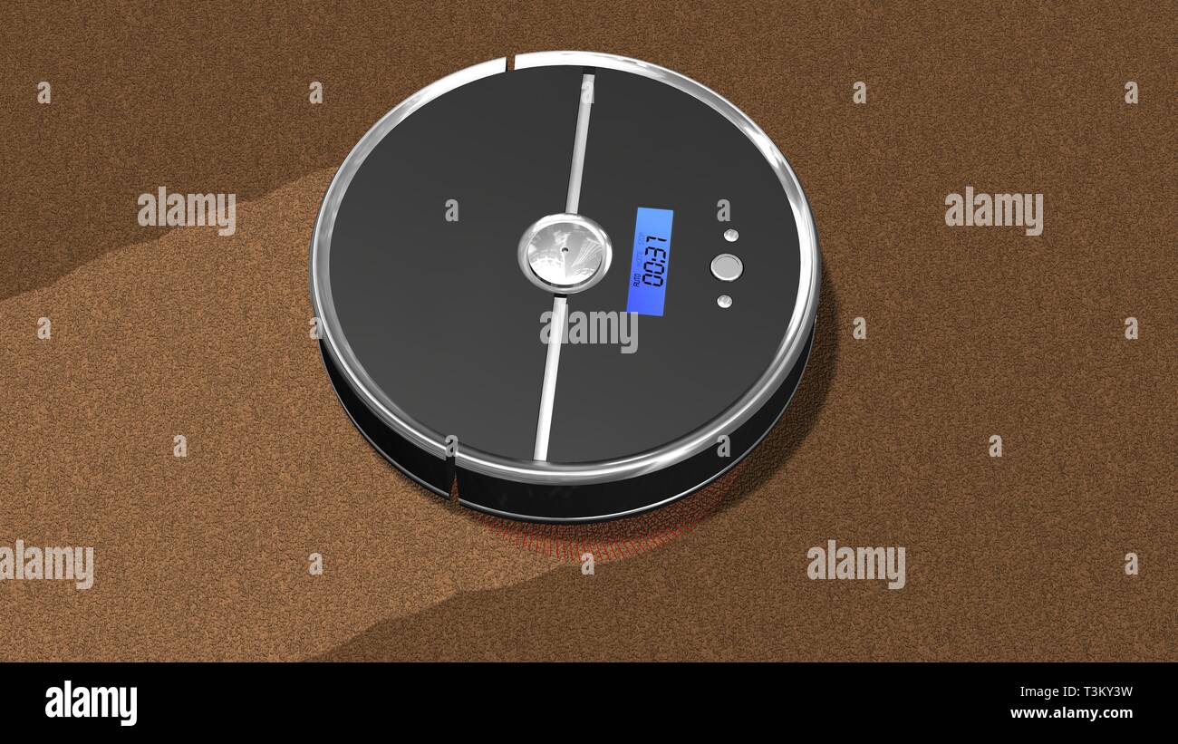 Automated robotic vacuum cleaner Stock Photo Alamy