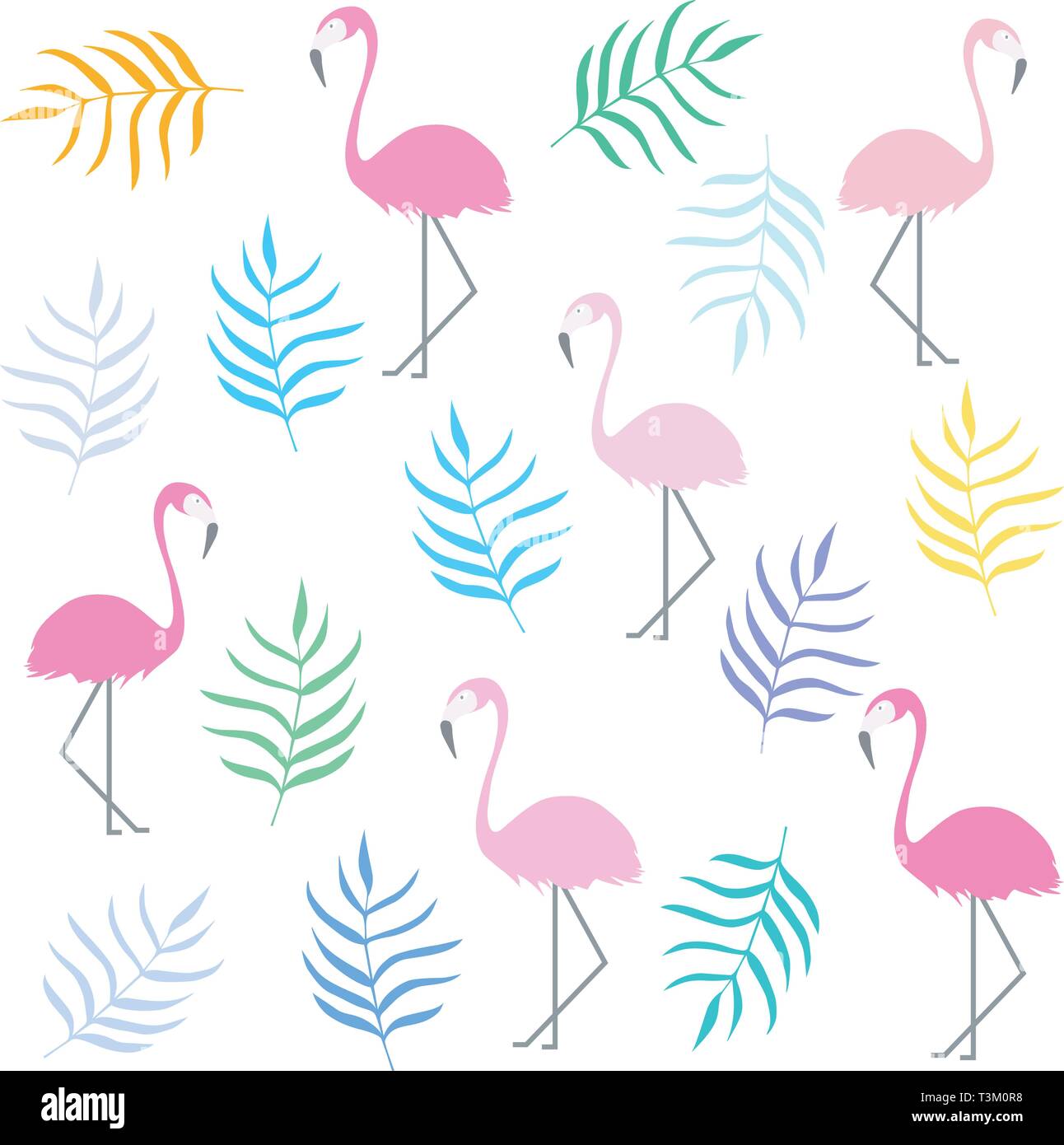 Summer seamless pattern with pink flamingo Stock Vector Image & Art - Alamy