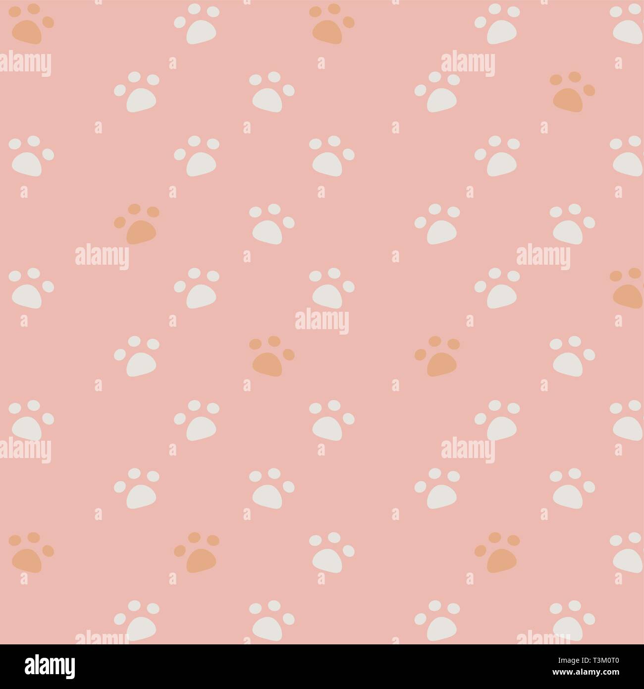 cute pet funny element paws pattern cartoon vector illustration graphic ...