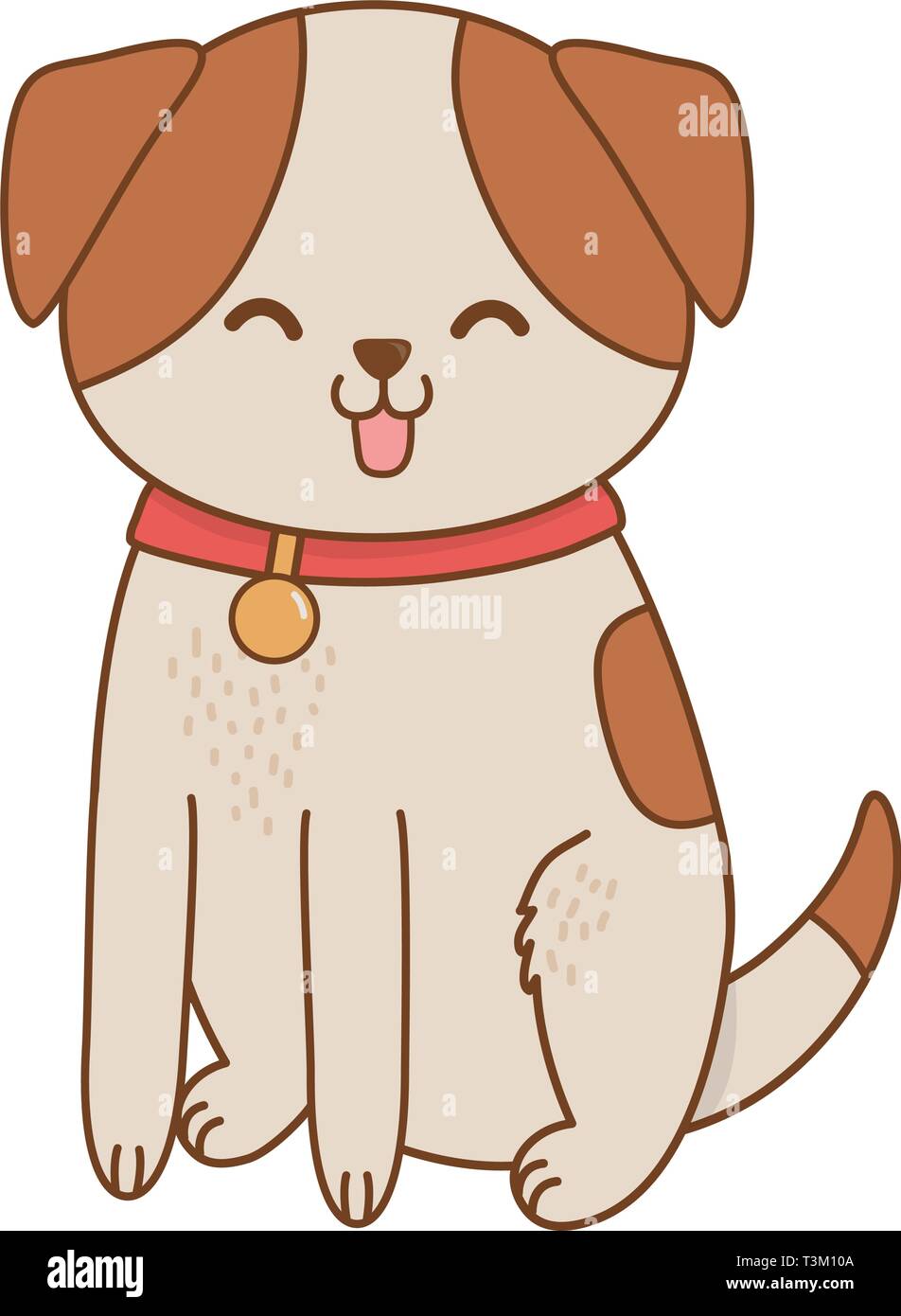 cute funny pet dog cartoon vector illustration graphic design Stock ...