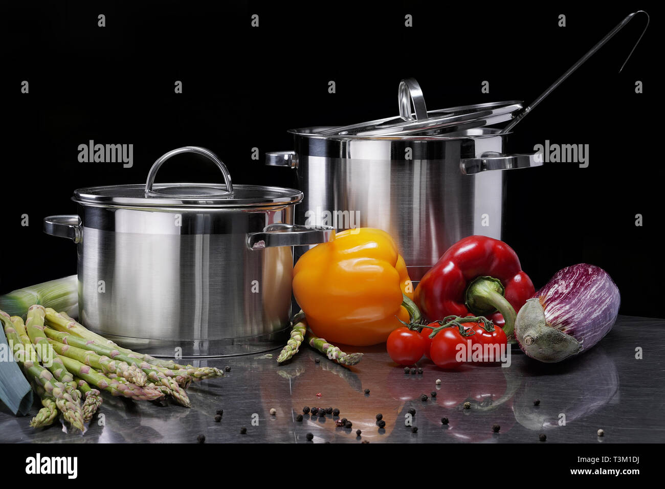 Saucepans metal two hires stock photography and images Alamy
