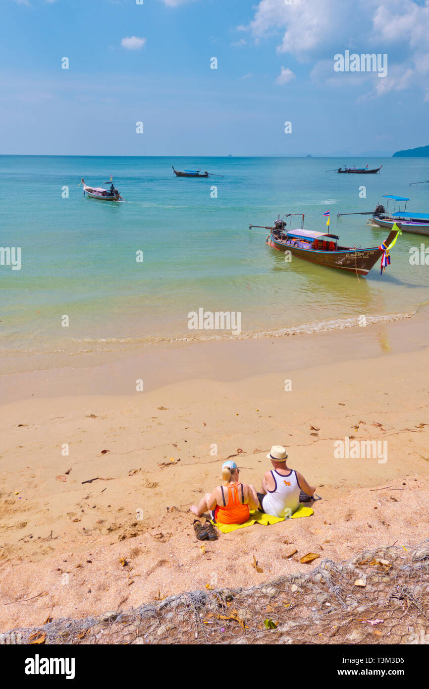 Beach, Ao Nang, Krabi province, Thailand Stock Photo