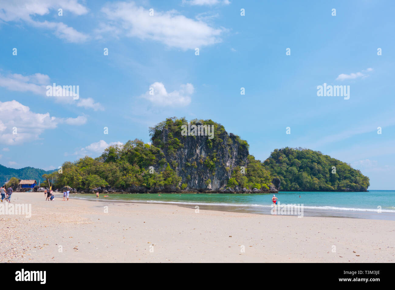Beach, at the end of the Hat Noppharat Thara, Krabi province, Thailand Stock Photo
