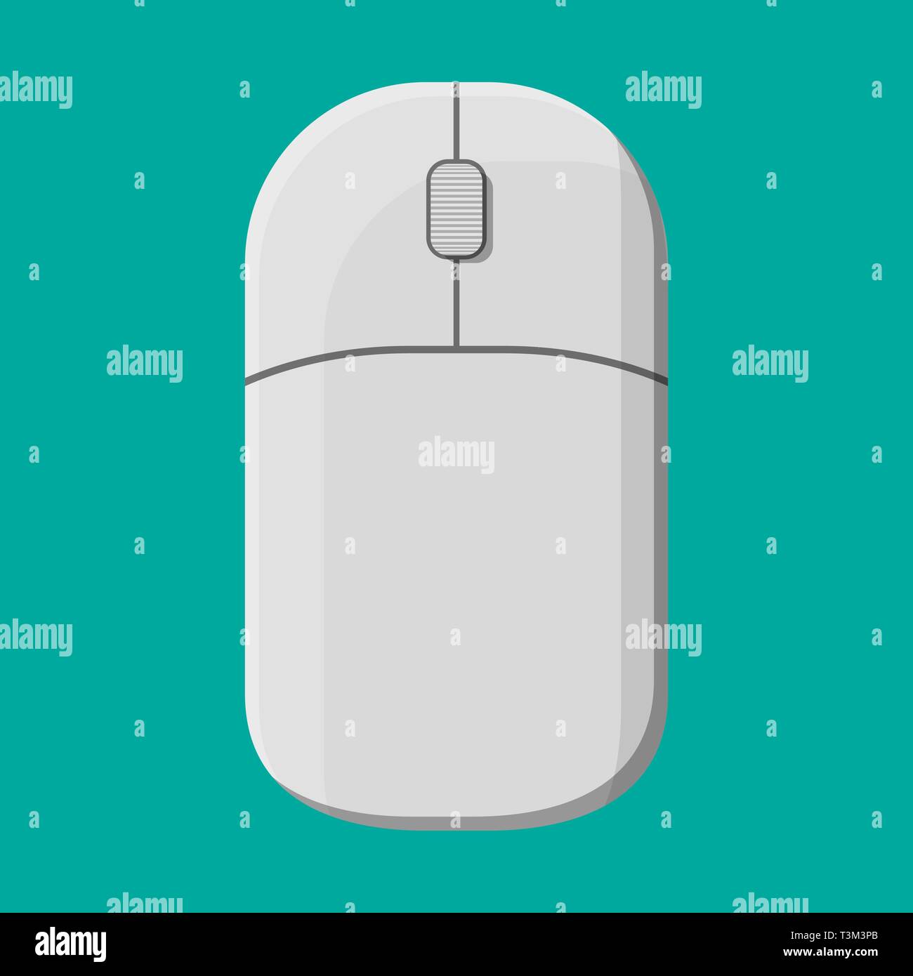 Simple computer or laptop mouse. Wireless input device. Vector