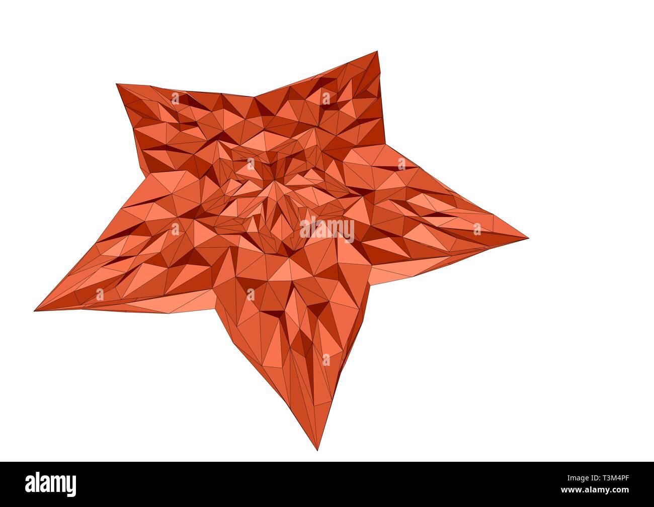 starfish isolated on white background. 10 EPS Stock Vector