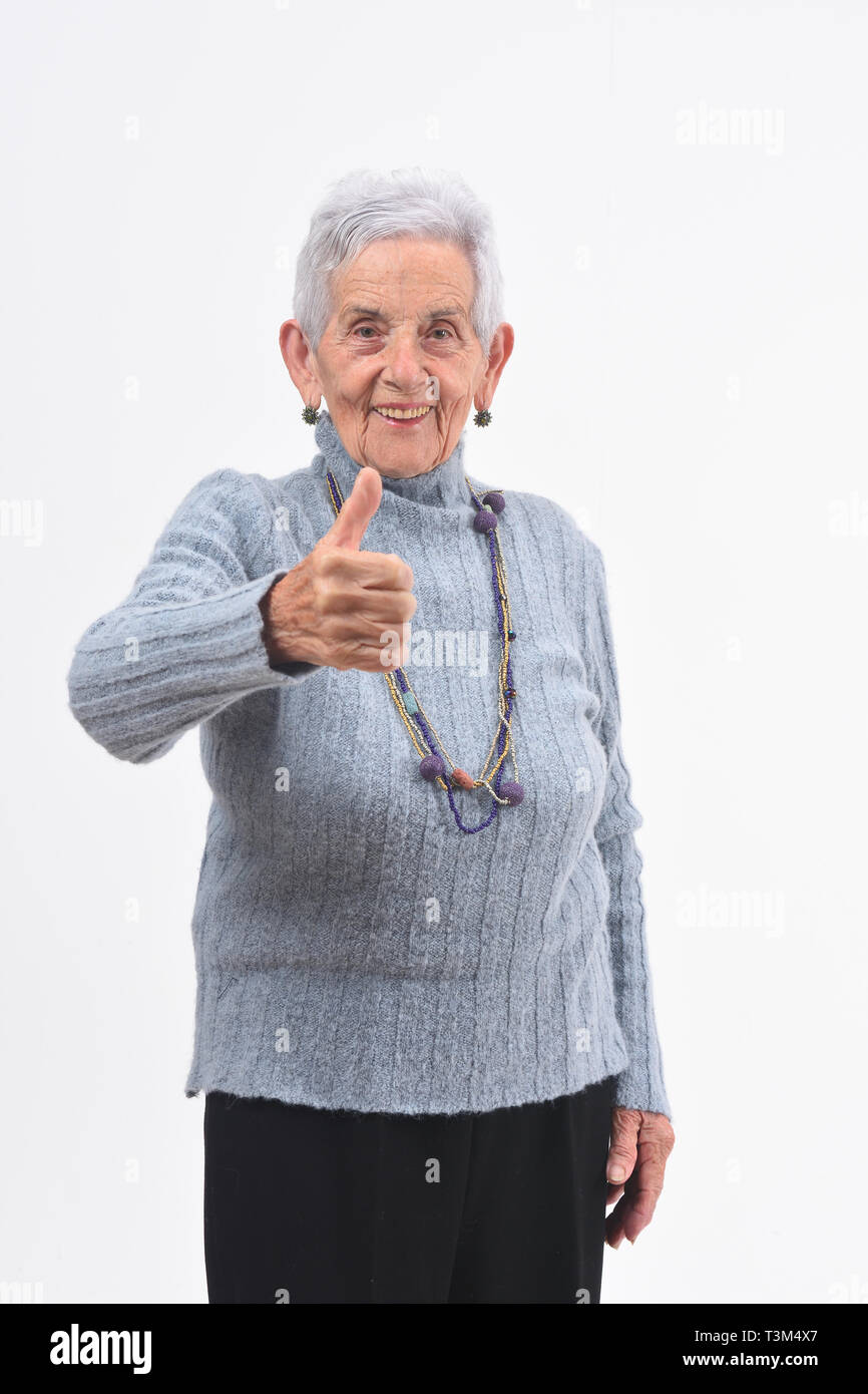 Beautiful lady thumbs up hi-res stock photography and images - Alamy