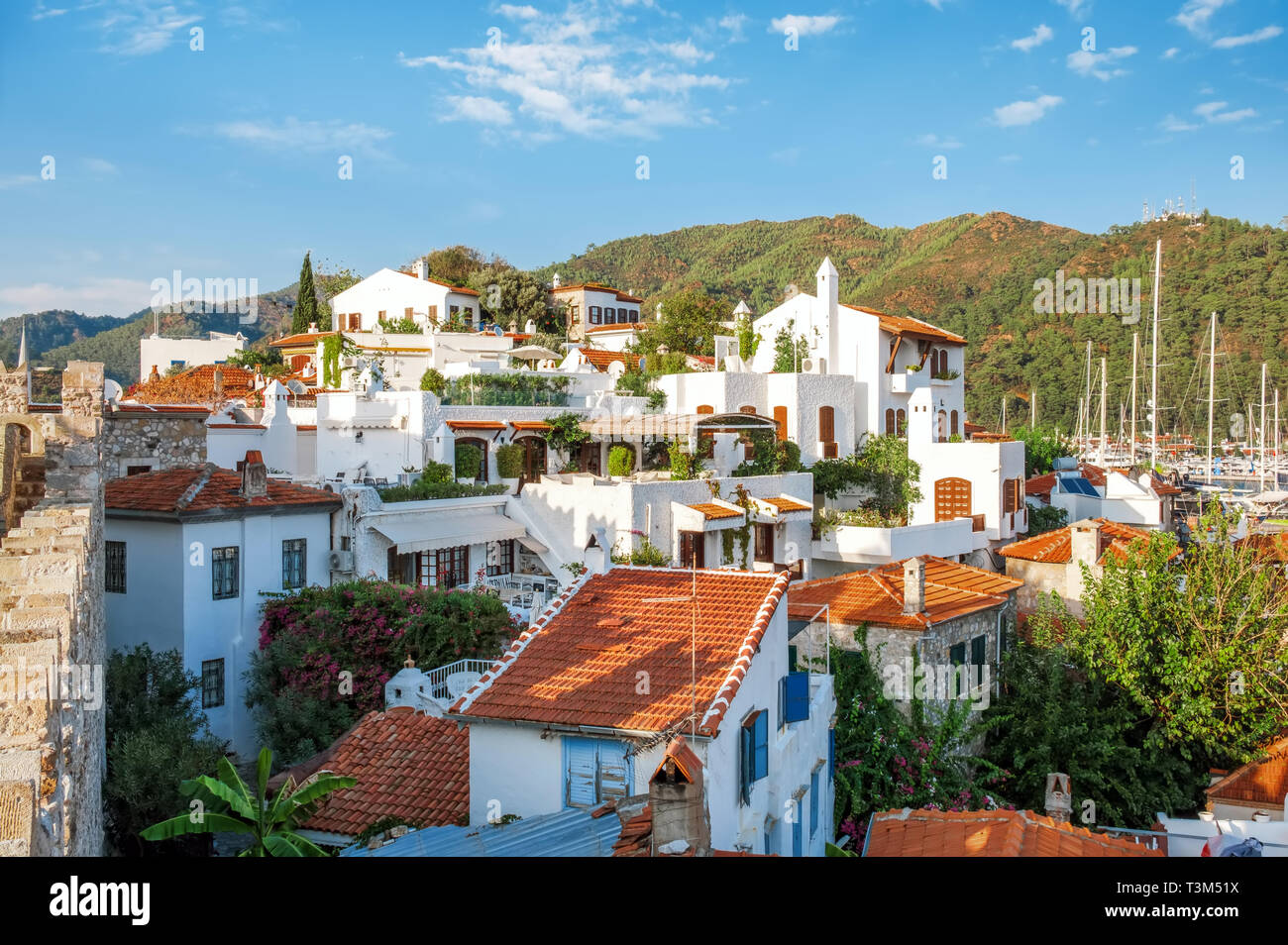 Old Town view in Marmaris Town Stock Photo