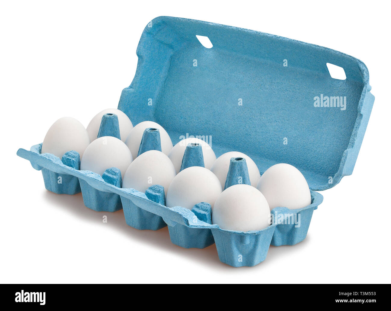 eggs package path isolated Stock Photo